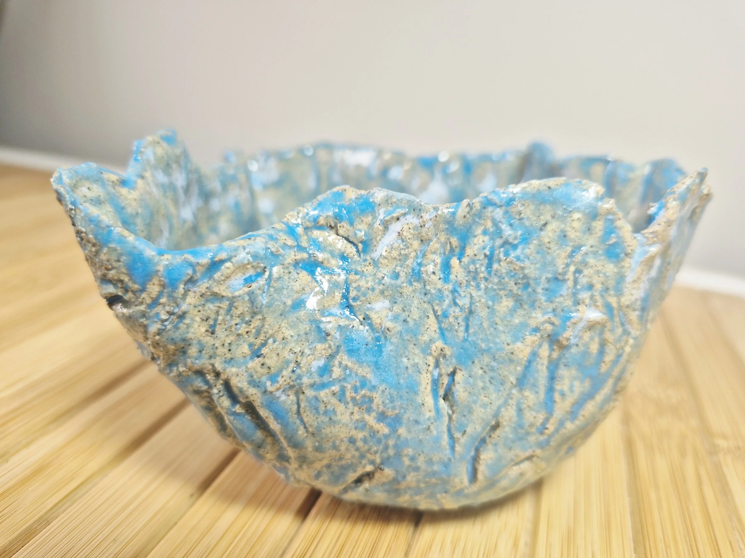 Ocean's Whisper Small Beach Pottery Bowl