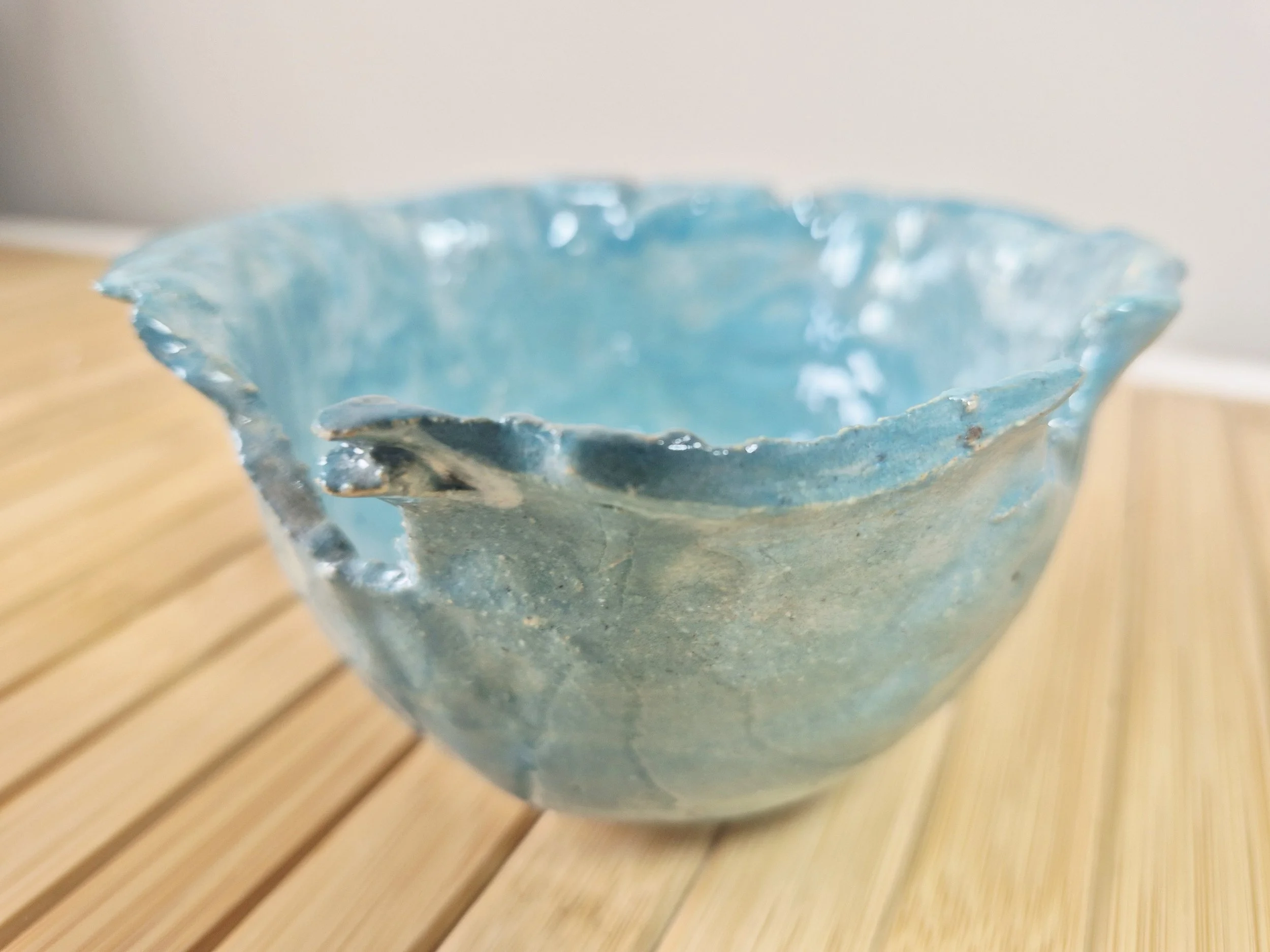 Handcrafted Turquoise Pottery  Bowl
