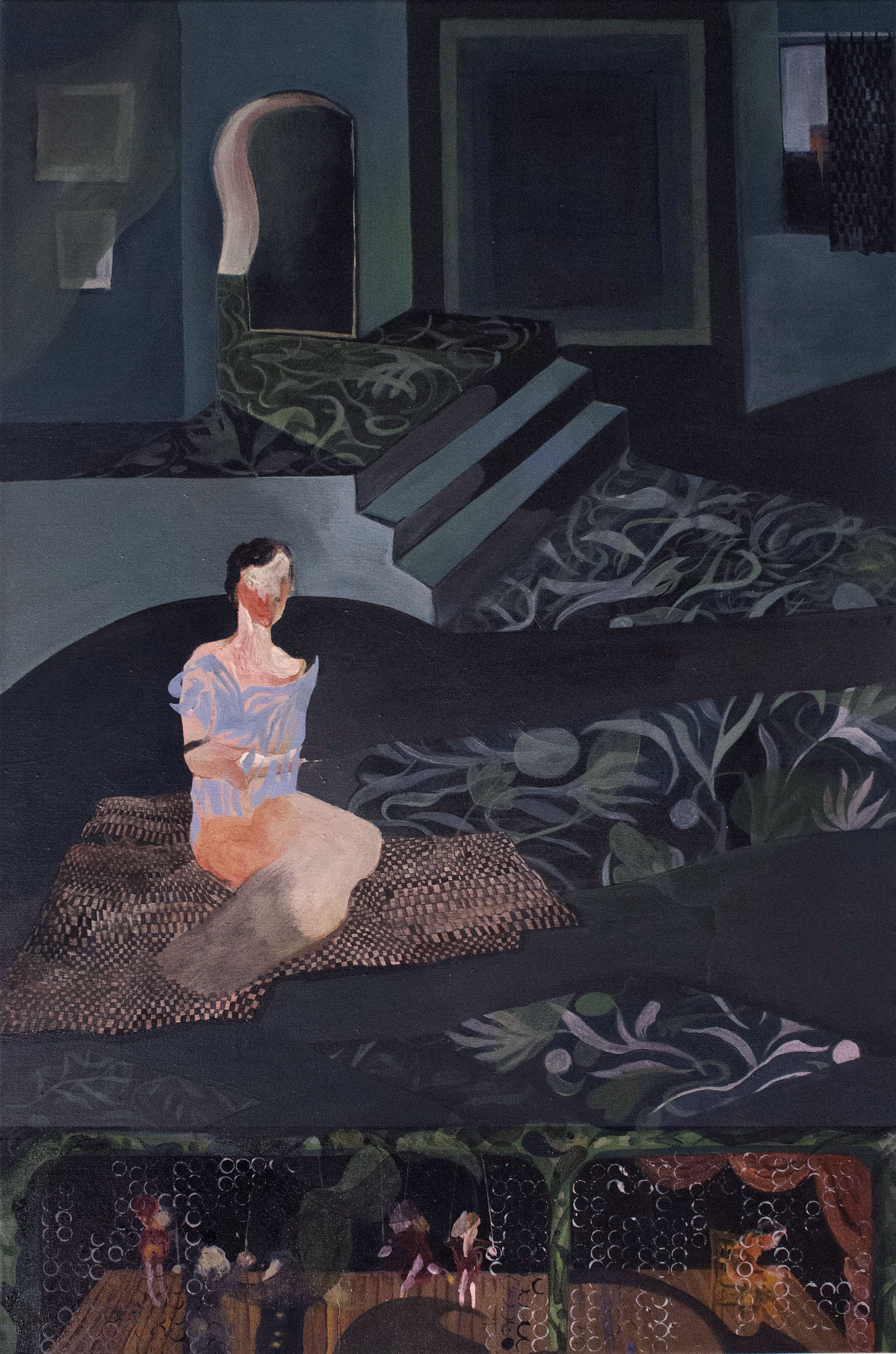 Waiting / 2022 / Acrylic on Canvas / 24 x 36 in