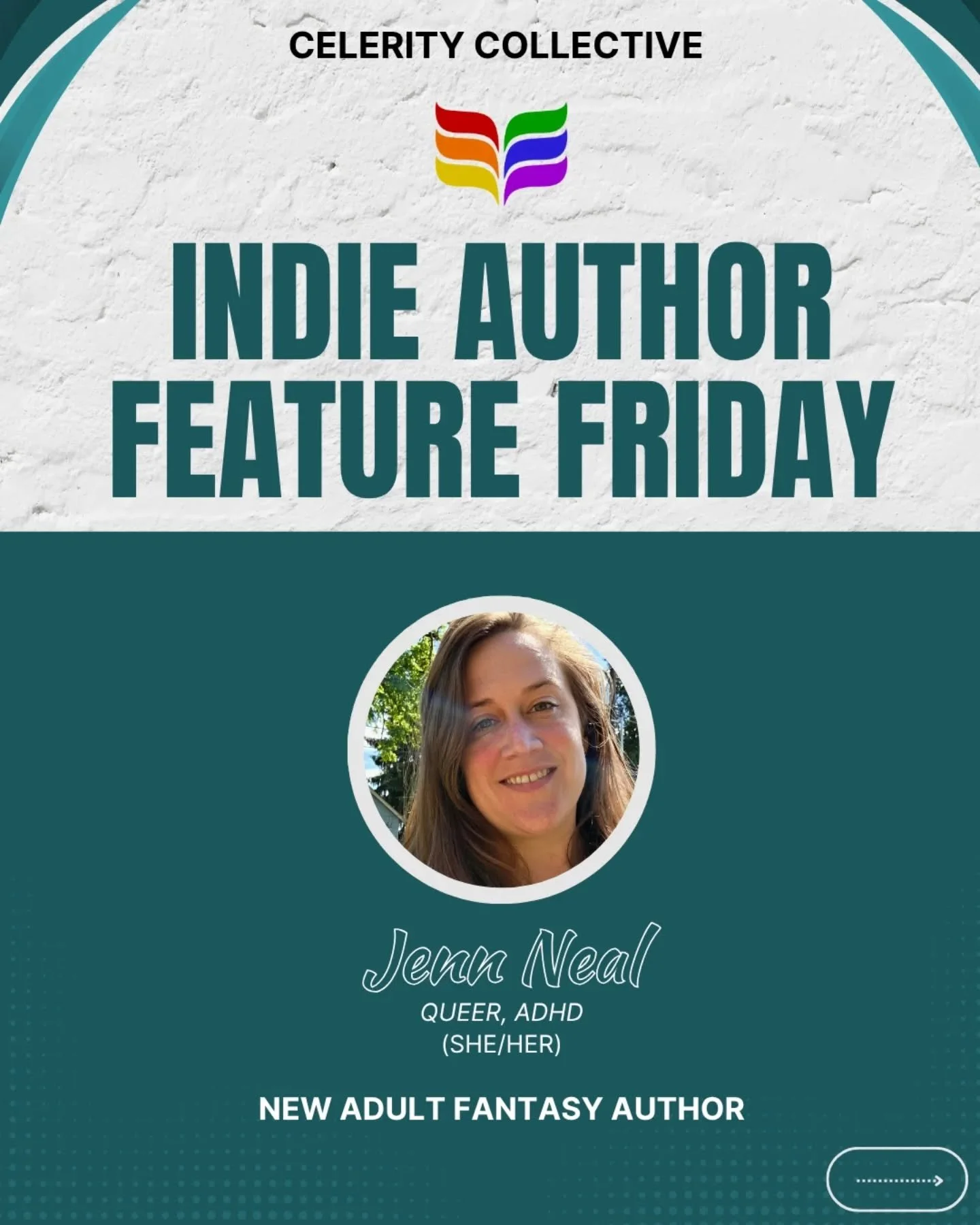 It's #CelerityFeatureFriday, and we have @jnealwrites 🎉

📚Her new adult fantasy novel, Vicious Miscreations, will be releasing August 18, 2036. Scroll through the slides to learn more about her and her book.

👉Are you a queer, neurodivergent, or d