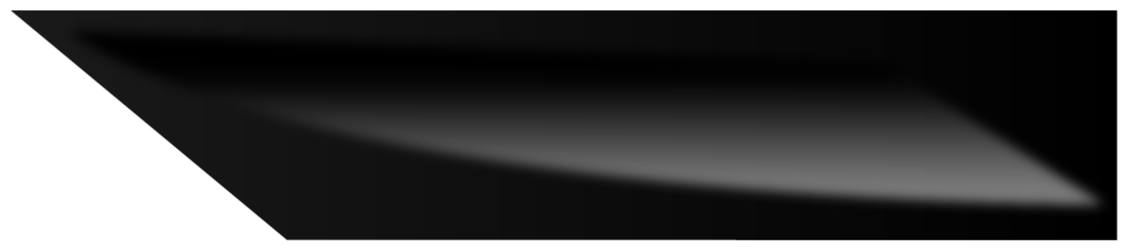 Close-up of a black object with a smooth, shiny surface and a white highlight.