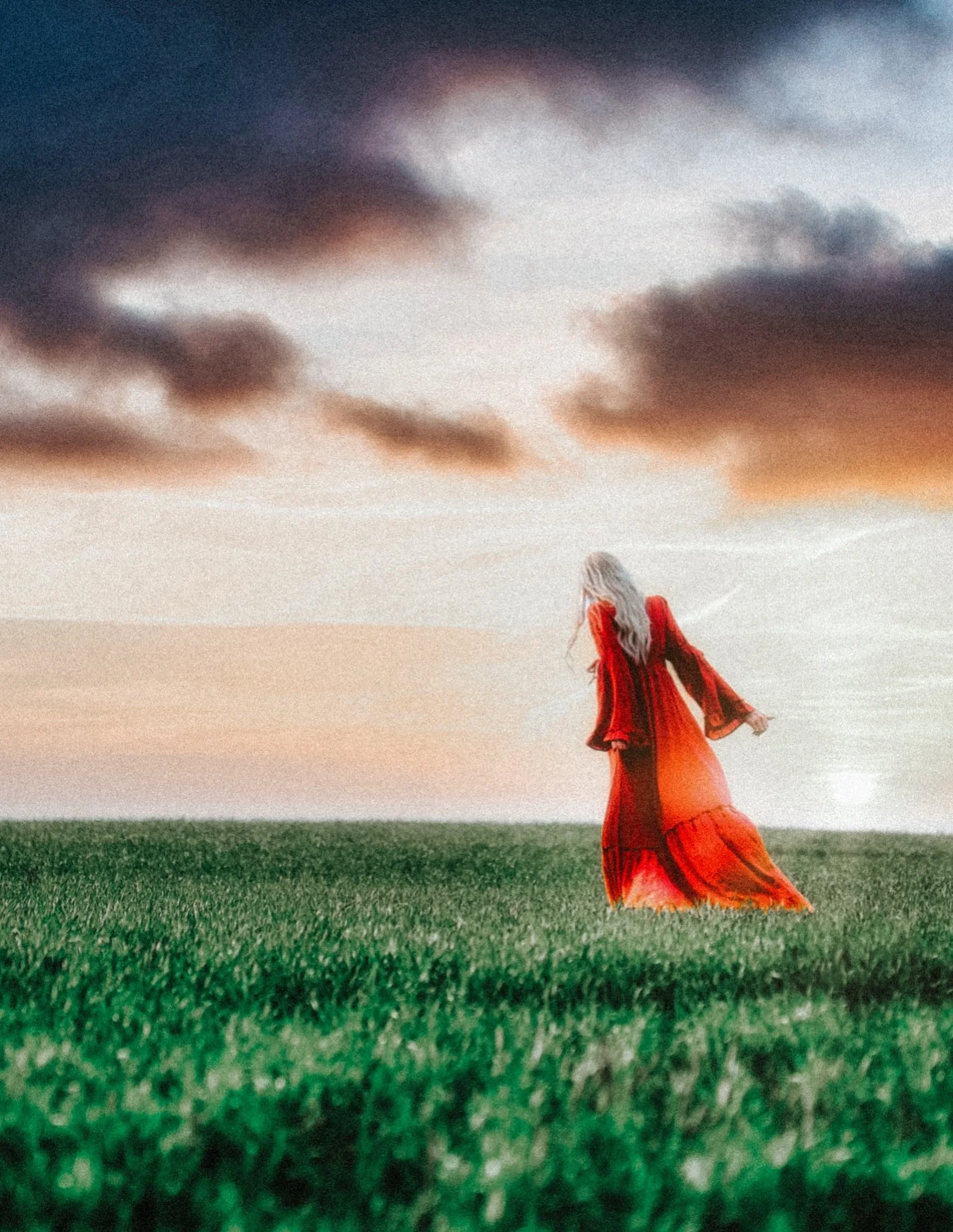 Even when the sky collapsed around her,
she kept walking until it became horizon again.
Wandering until the ground learned her rhythm
and called it direction. Like a story the wind keeps retelling. 🌬️

📸 @hurleyhurley