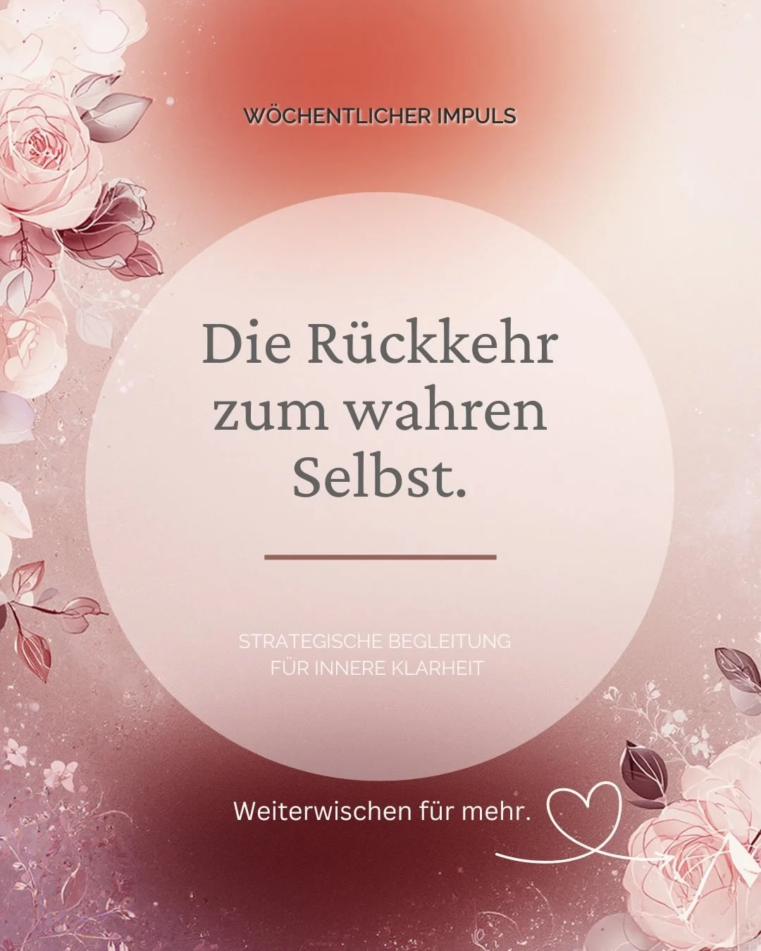 Es ist ein langer Weg vom Kopf zur&uuml;ck ins Herz. Oft merken wir gar nicht, wie sehr wir uns von unserem Kern entfernt haben, bis die Ersch&ouml;pfung eintritt, nicht vom Tun, sondern vom Sein, das nicht unseres ist.
Die R&uuml;ckkehr zum wahren S
