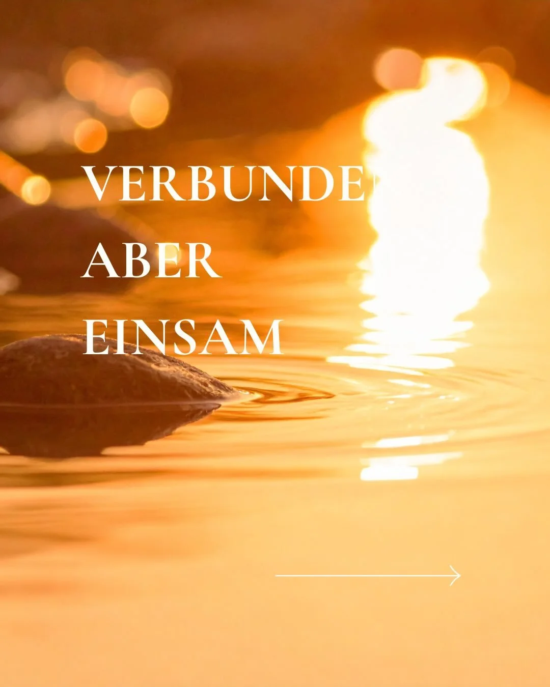 Manchmal glauben wir, wir brauchen mehr Menschen, mehr N&auml;he, mehr Gespr&auml;che.
Doch in Wahrheit suchen wir etwas anderes:
Echtheit. Ruhe. Verbindung, zuerst mit uns selbst.

Nicht jede Distanz ist Einsamkeit.
Und nicht jede N&auml;he ist wirk