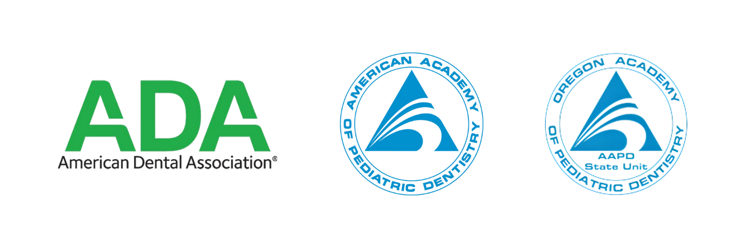 Logo of the American Dental Association (ADA) with a stylized tooth symbol and text.