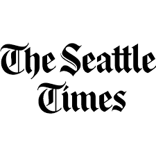 Logo of The Seattle Times newspaper in black text on a white background.