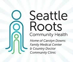 Seattle Roots logo with text for Community Health, home of Carolyn Downs Family Medical Center & Country Doctor Community Clinic.