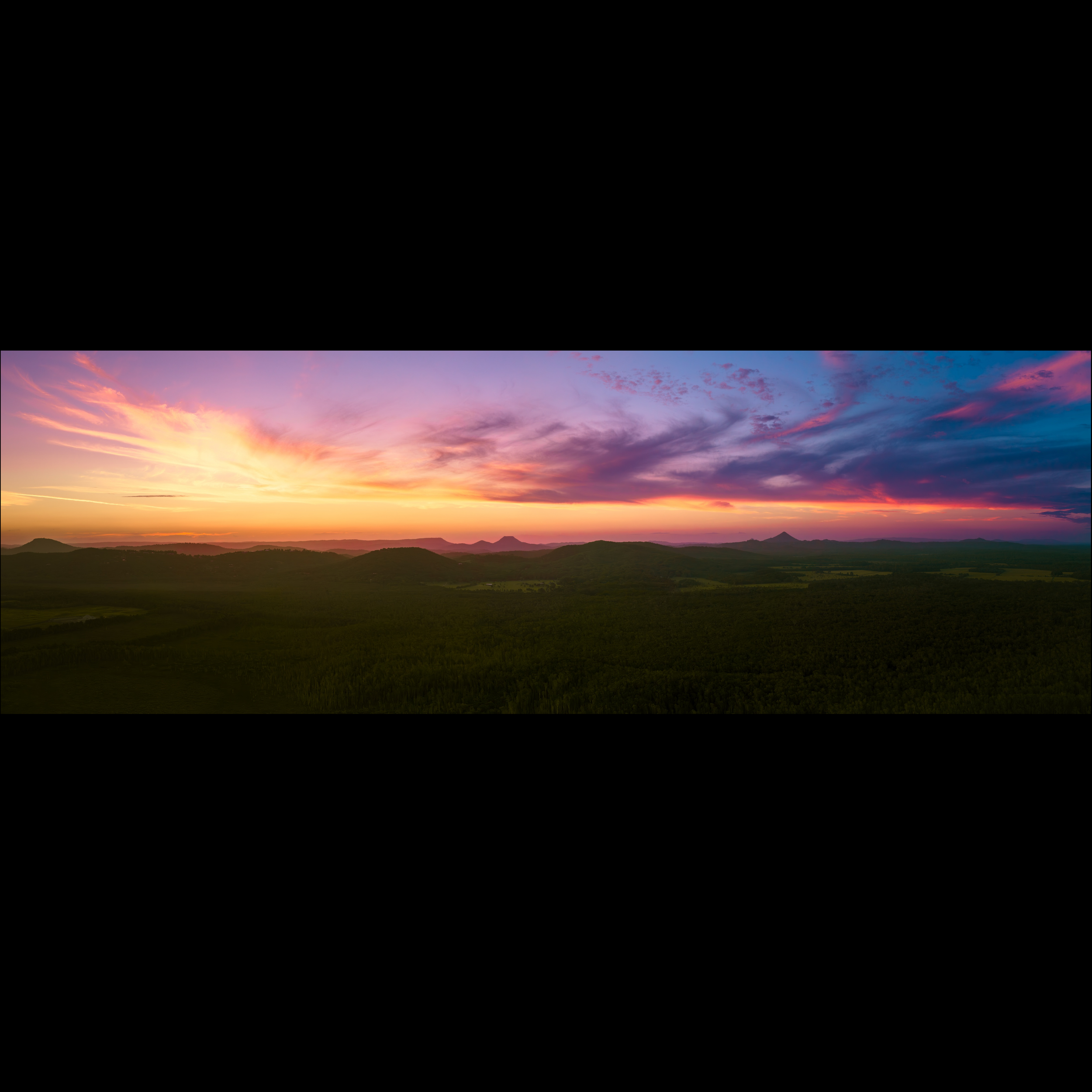 Firelight Over the Hinterland (Panoramic)