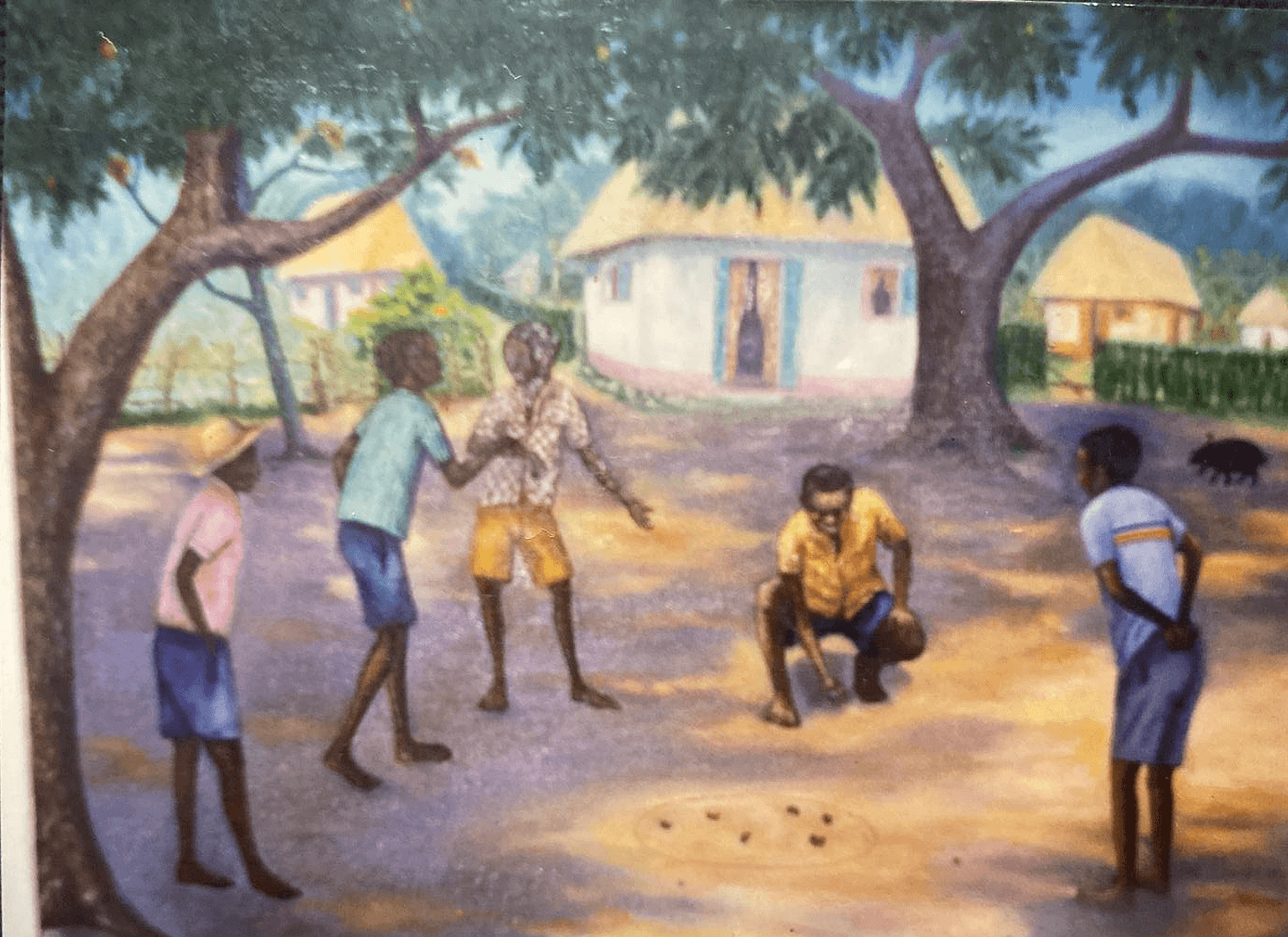 Playing Marbles Acrylic on canvas 