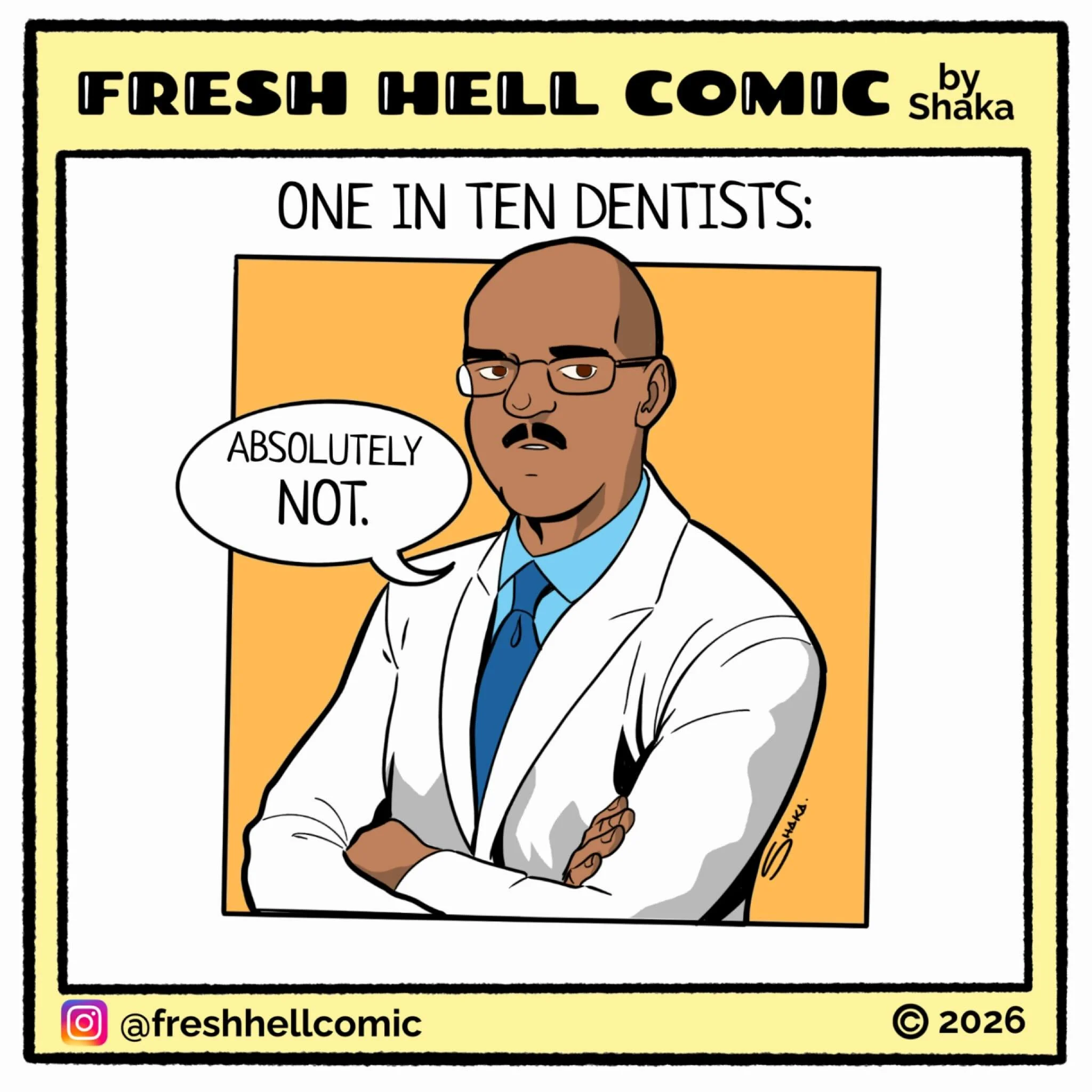 They tried to silence him because he spoke the truth. (Redraw)
#freshhellcomic
#procreateart
#dentist
#humor
#funny