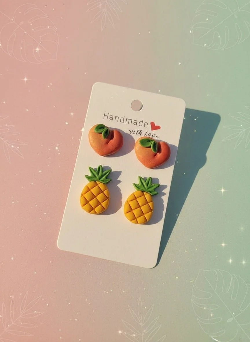 Tropical Fruit Earrings Set