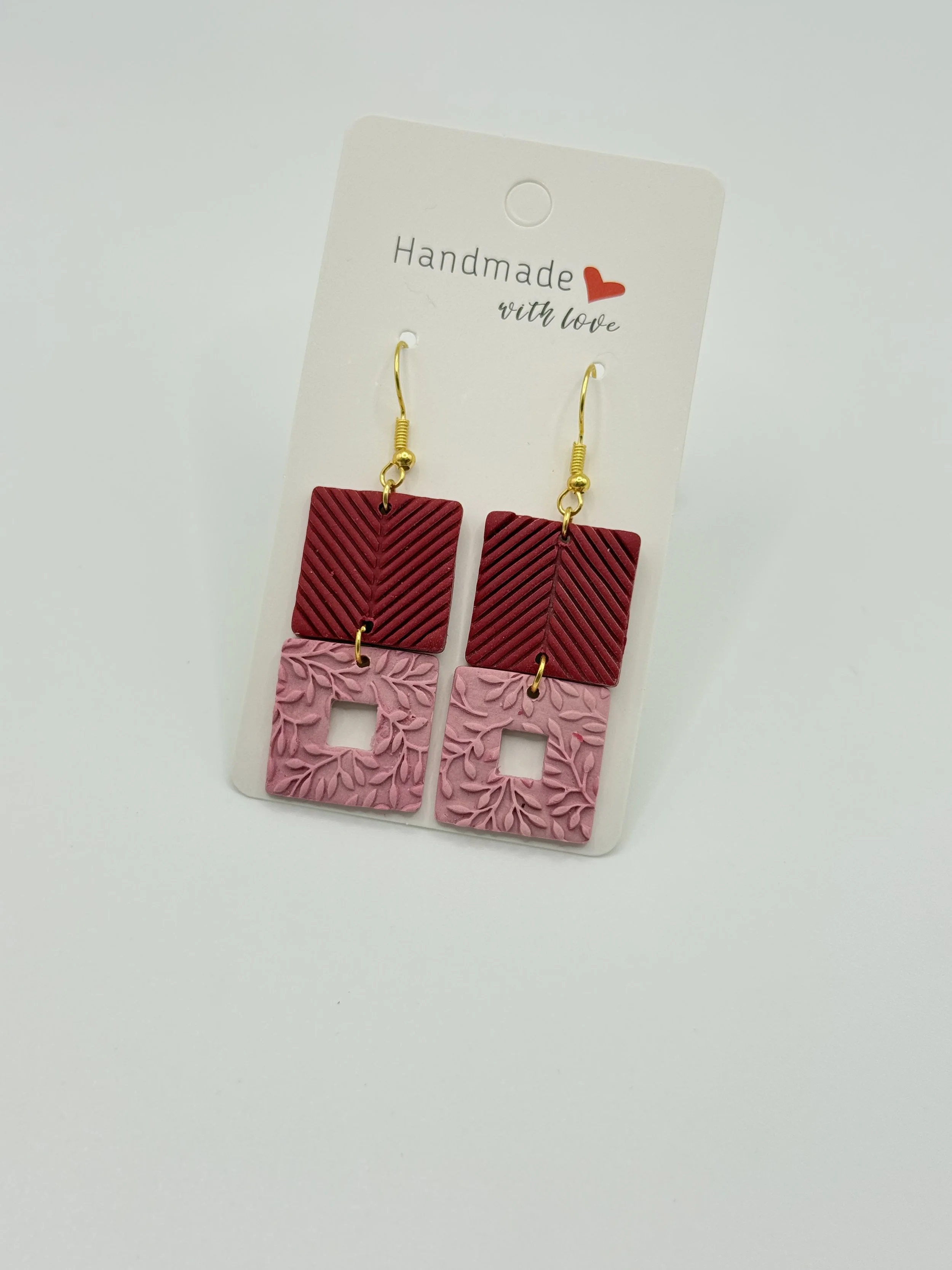 Elegant Textured Handmade Earrings