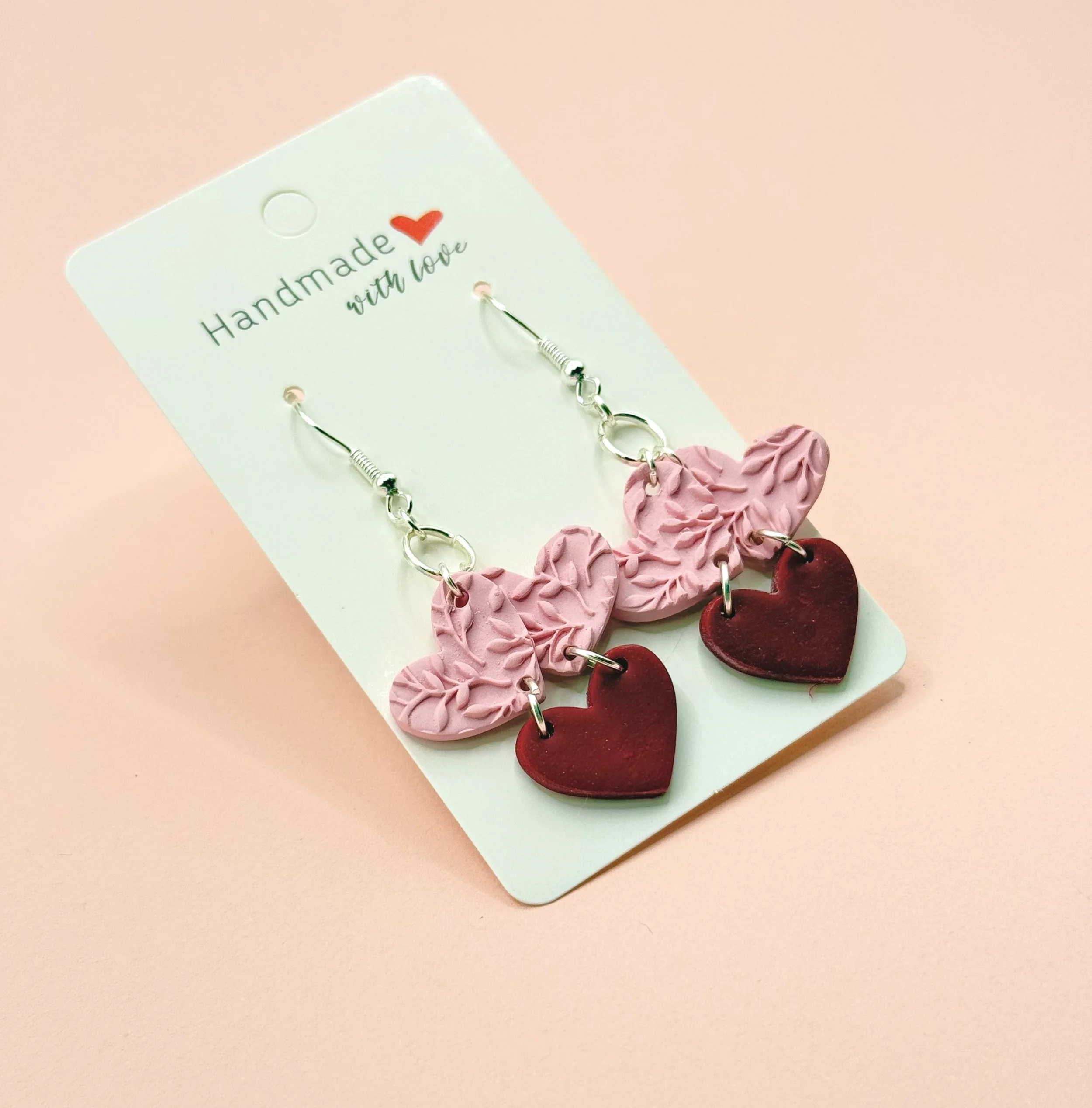 Handmade Heart Duo Earrings