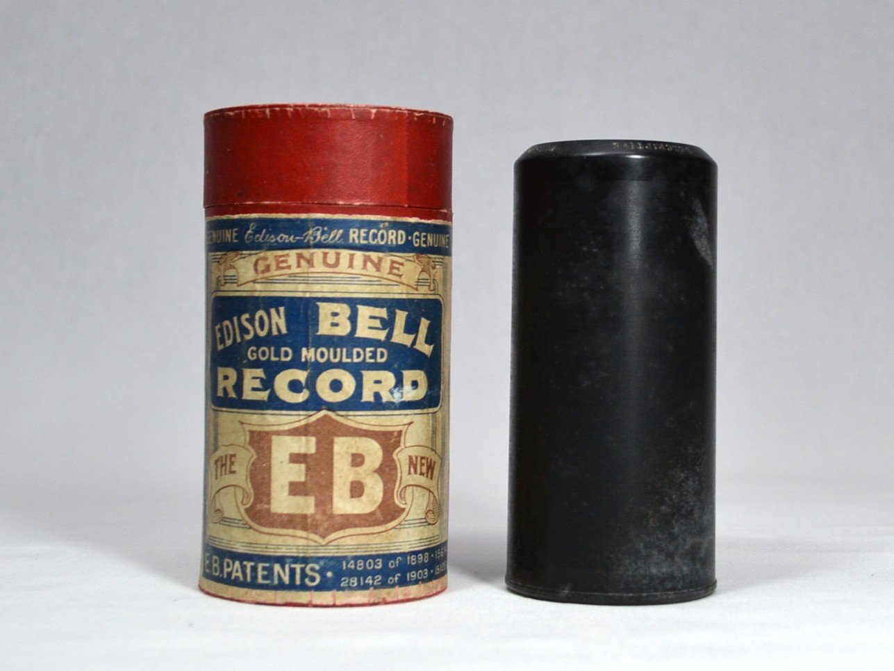 Edison-Bell Gold Moulded Phonograph Cylinder - "Jack's Return on Xmas Eve", 1908