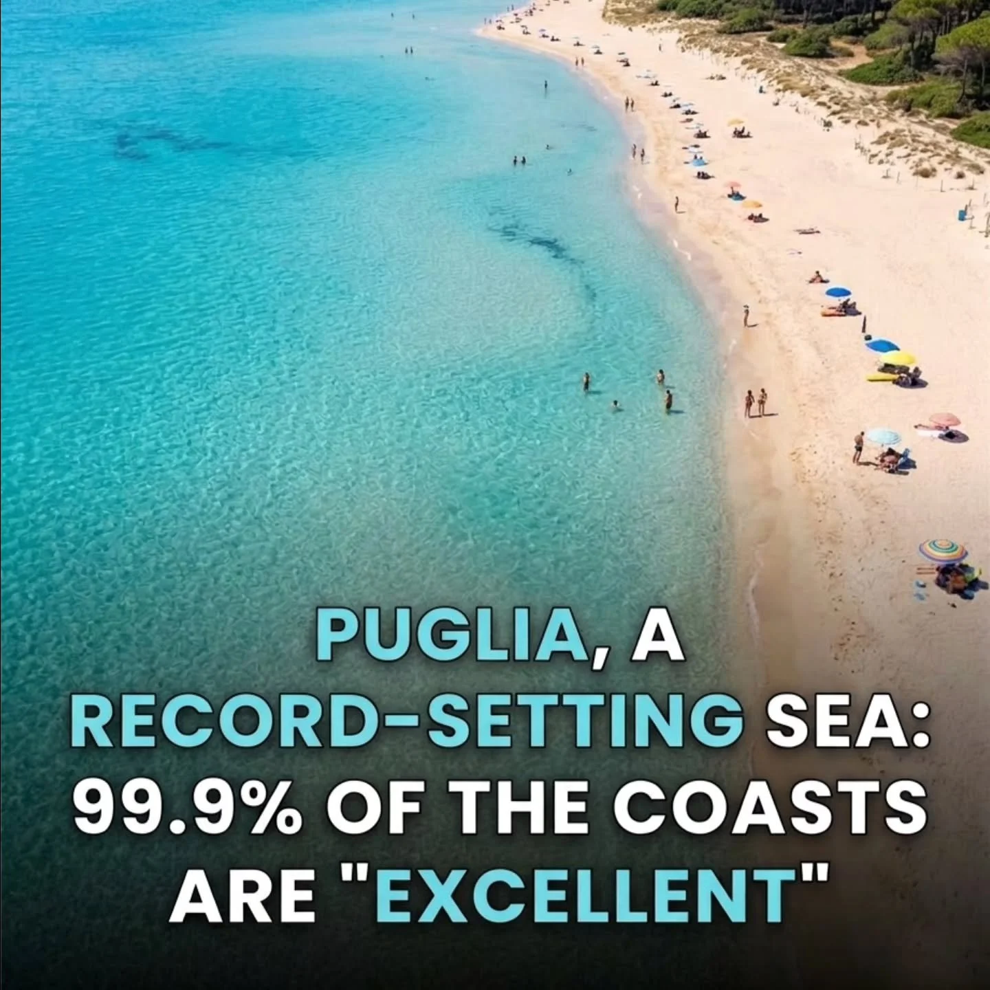 Puglia confirms its place among the regions with the cleanest sea in Italy. According to the latest classifications by Arpa Puglia for the 2026 bathing season, based on monitoring carried out between 2022 and 2025, 99.9% of the coasts are classified 