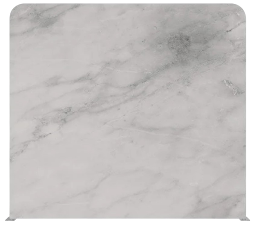 "The Ivory Marble" — white marble photo booth backdrop from Luxelle's Essential Collection for modern weddings in Southern California