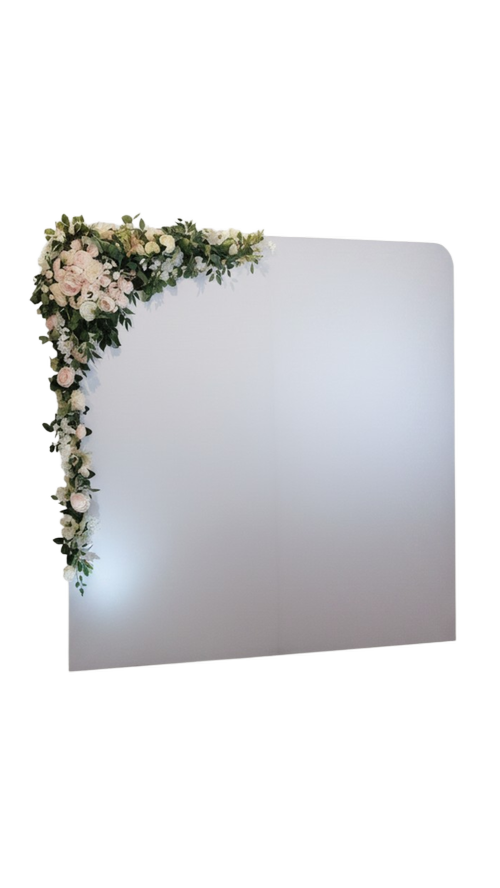 Blush Cascade floral styling installation