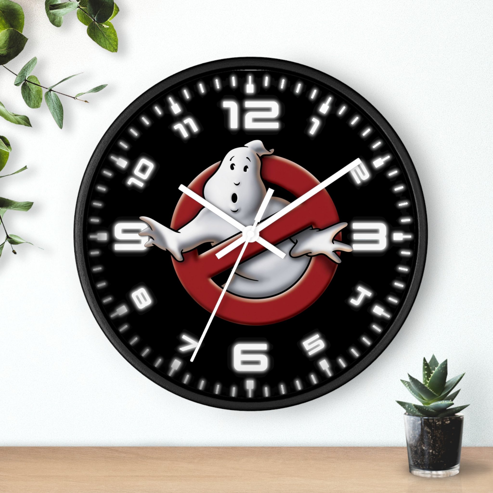 Ghostbusters Black Wall clock