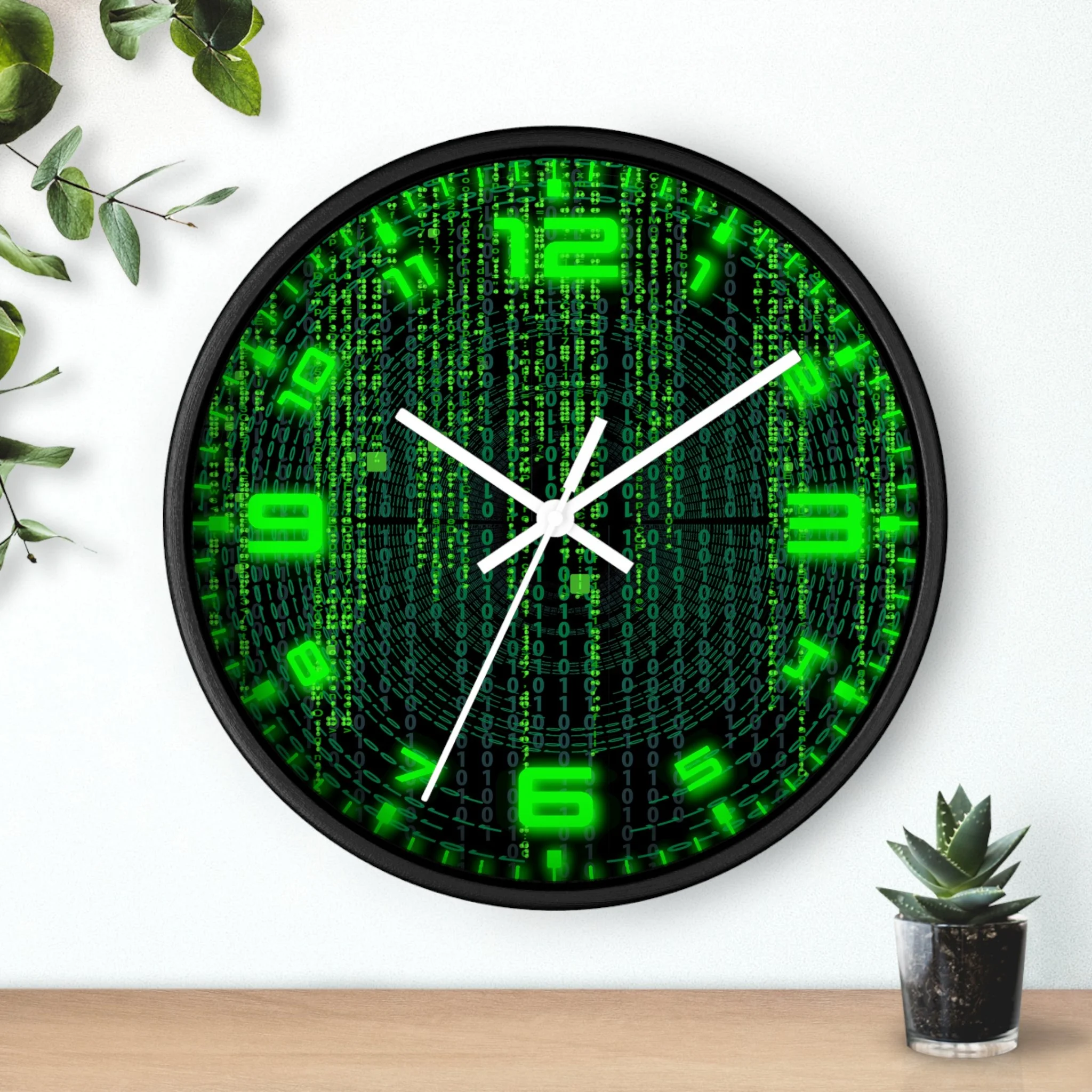 Caught in the Matrix Wall clock