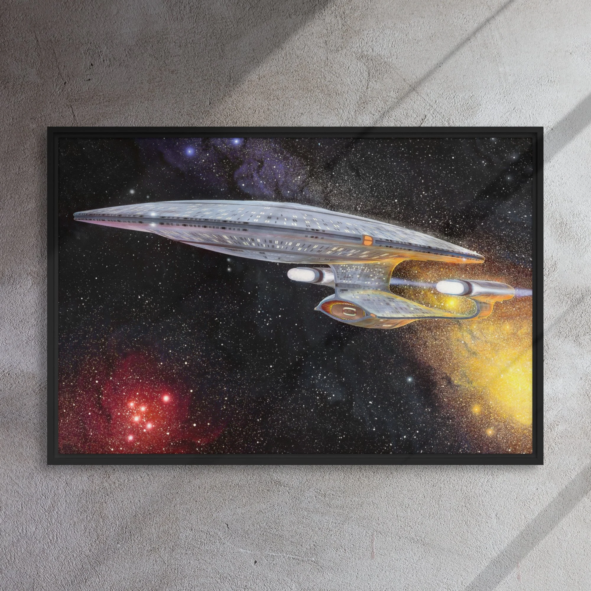 USS Enterprise NCC-1701-D Framed Premium Canvas