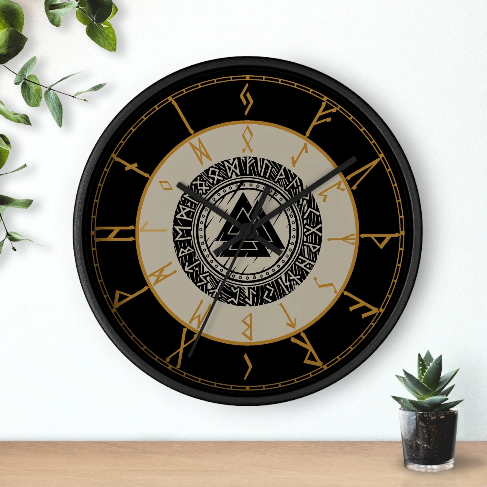 Viking Runes Wall Clock