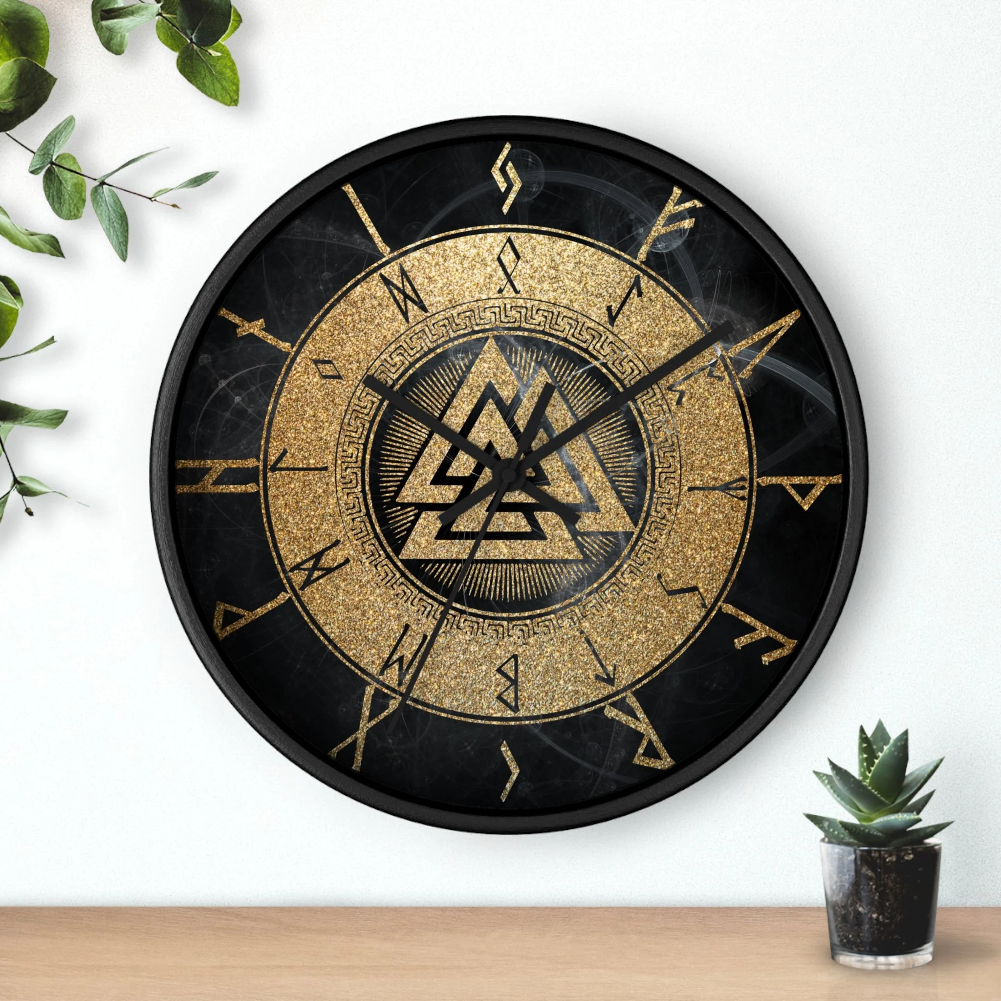 Ancient Runes Wall clock