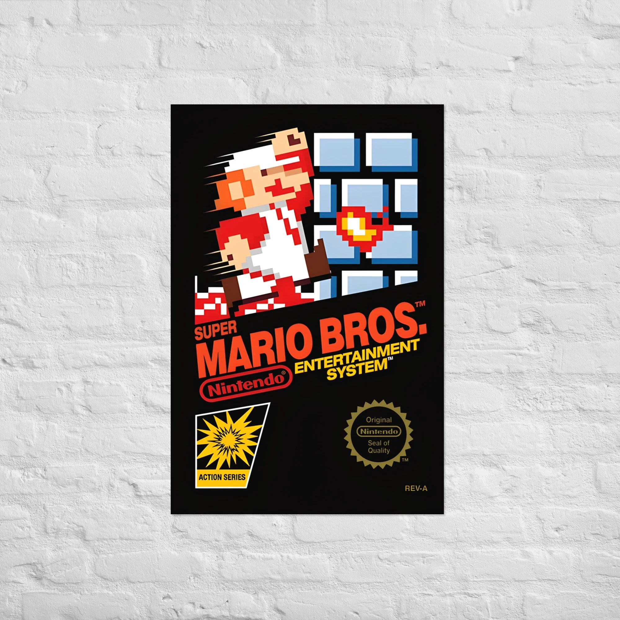 Super Mario Brothers (1985) Classic Game Poster