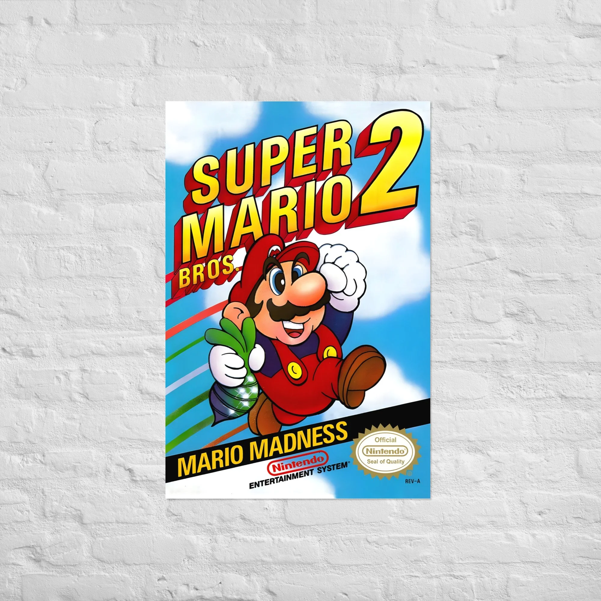 Super Mario Brothers 2 (1988) Classic Game Poster
