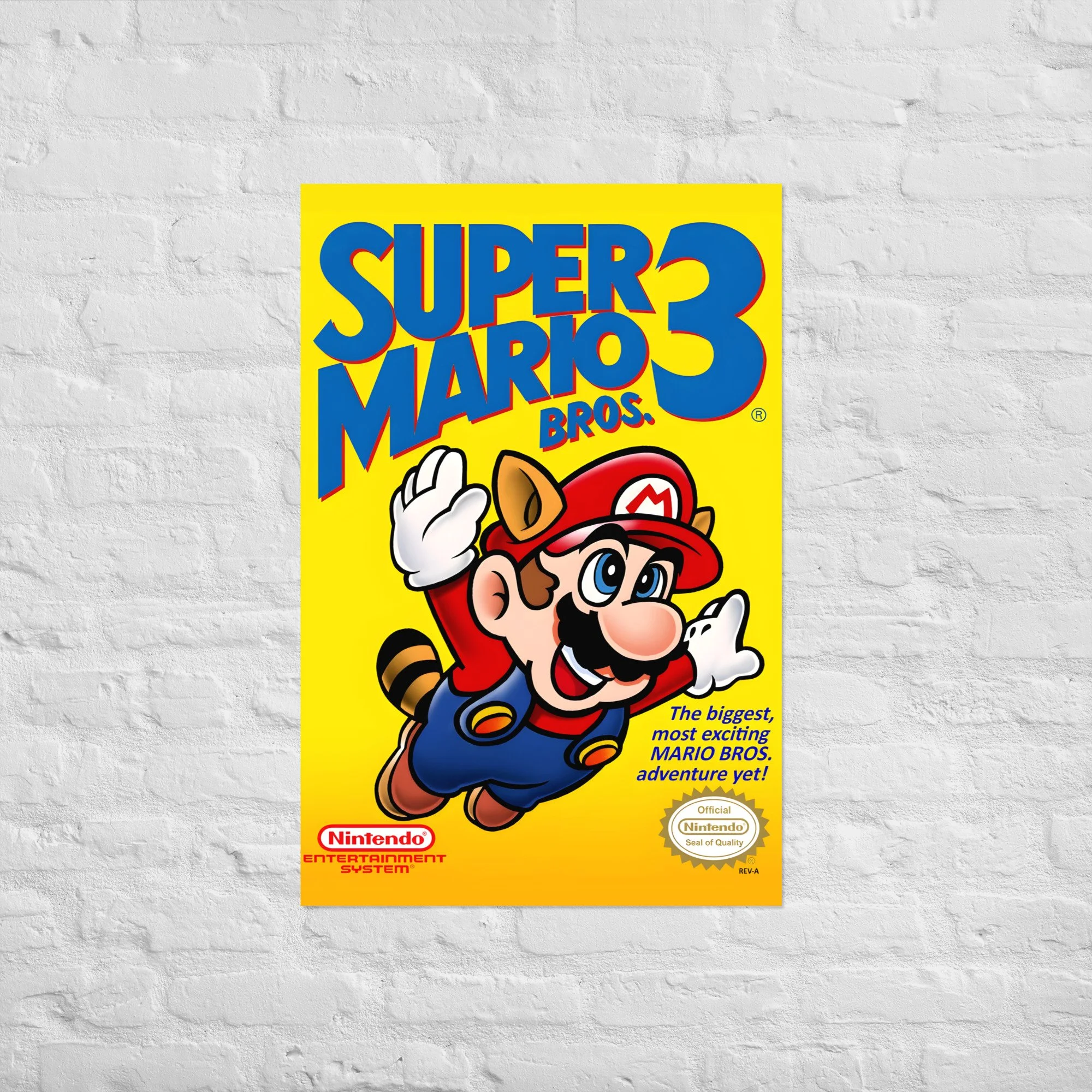 Super Mario Brothers 3 (1990) Classic Game Poster