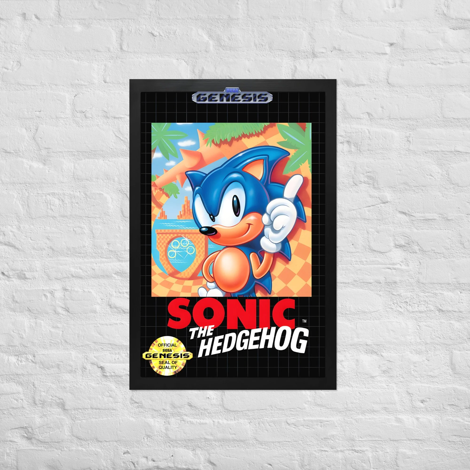 Sonic the Hedgehog (1991) Classic Game Poster