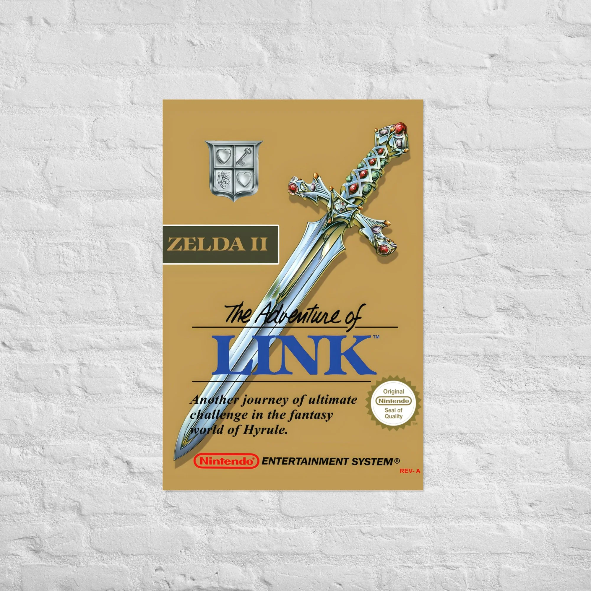 Zelda 2 The Adventure of Link (1987) Classic Game Poster