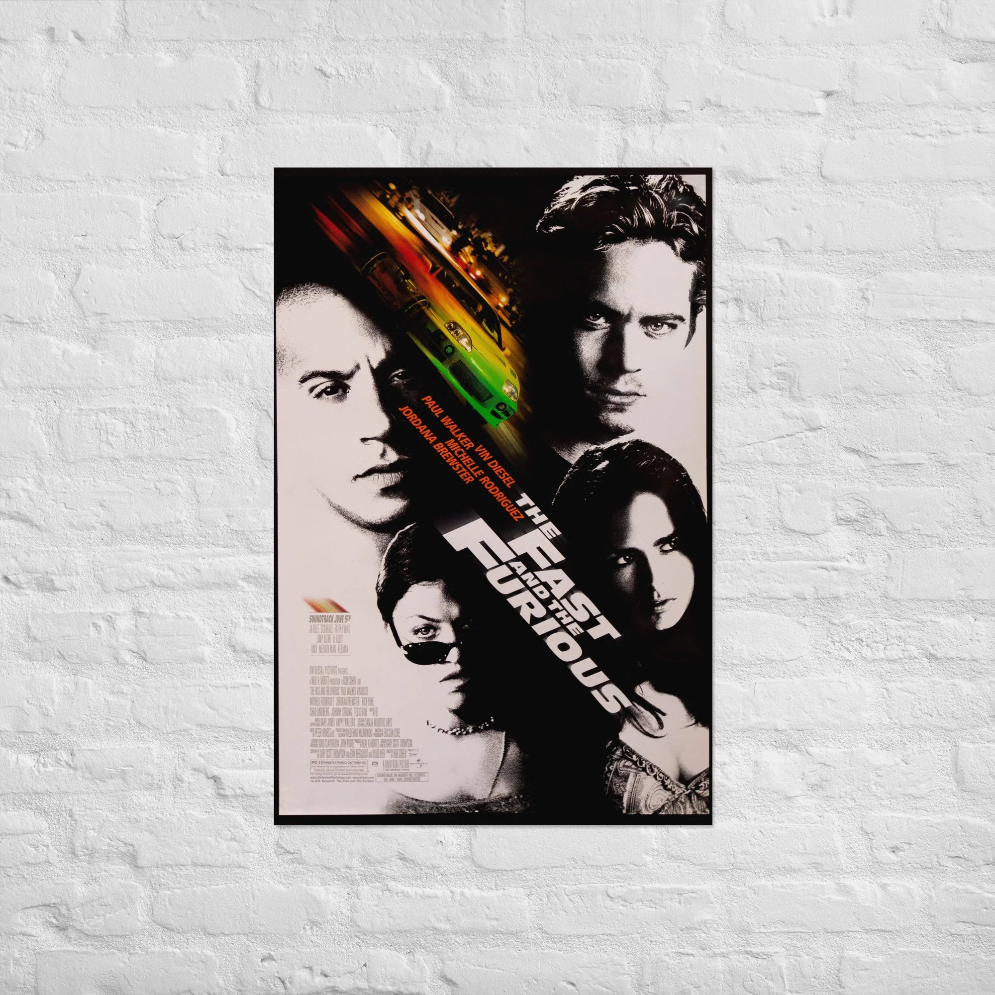 The Fast and the Furious (2001) Classic Movie Poster