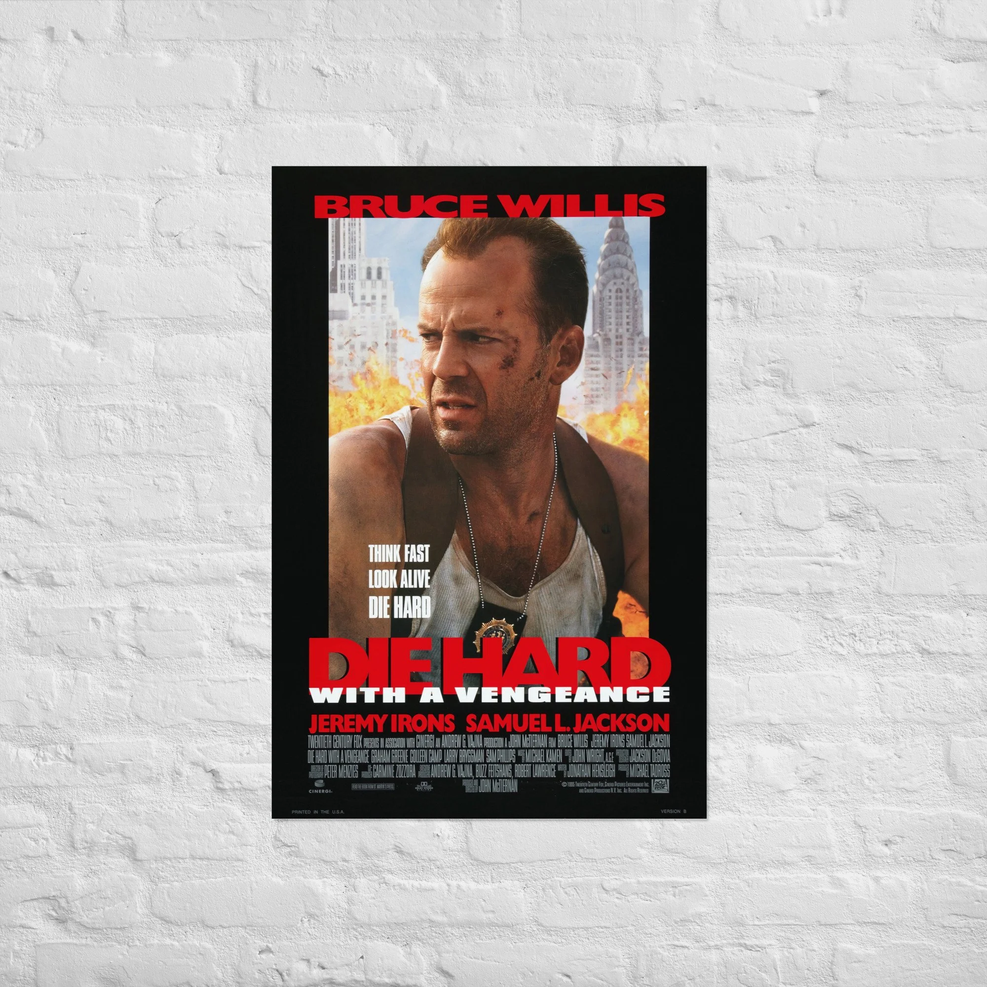 Die Hard With a Vengeance (1995) Classic Movie Poster