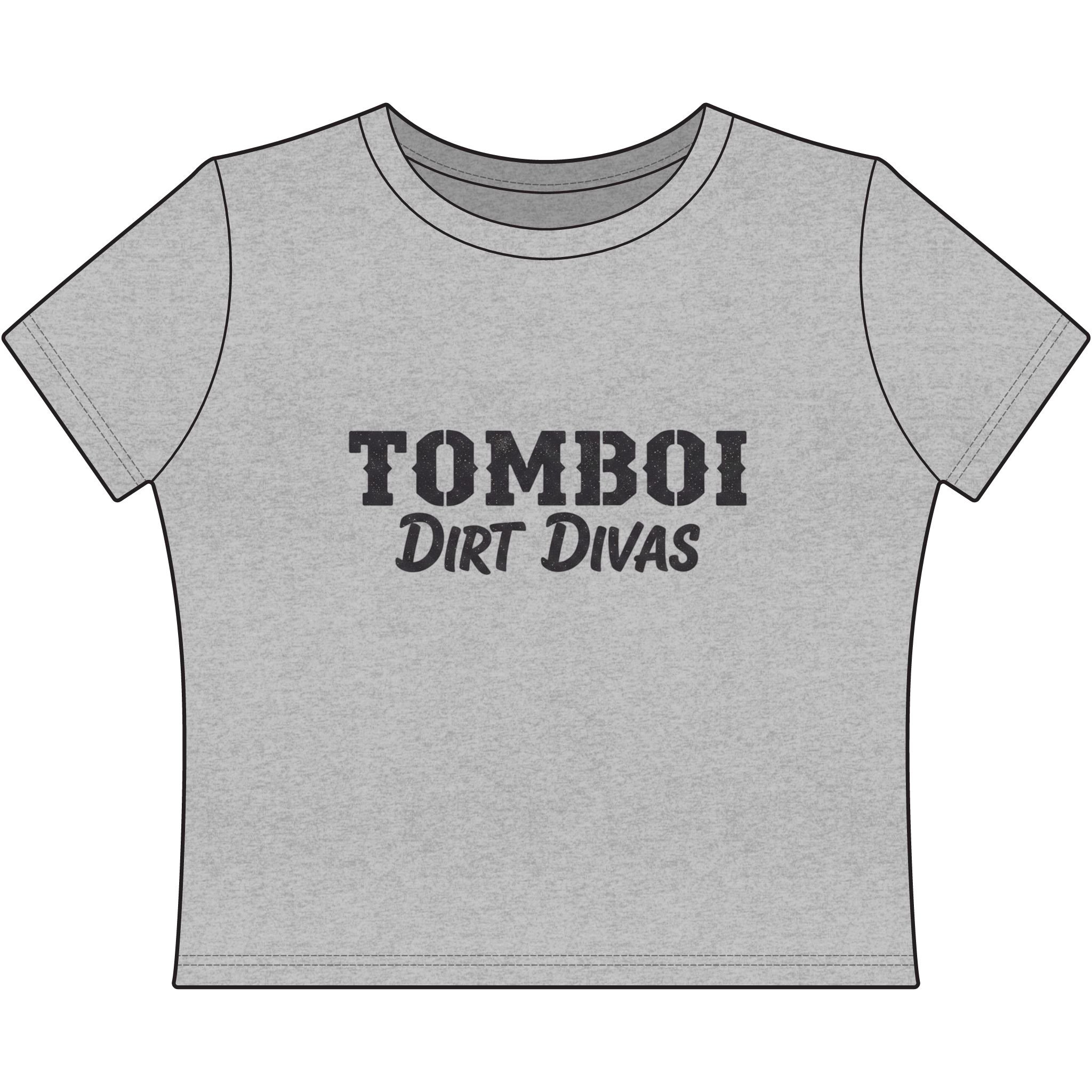 Mother of Tombois Women's Baby Tee — 'TOMBOI' Graphic Crop T‑Shirt