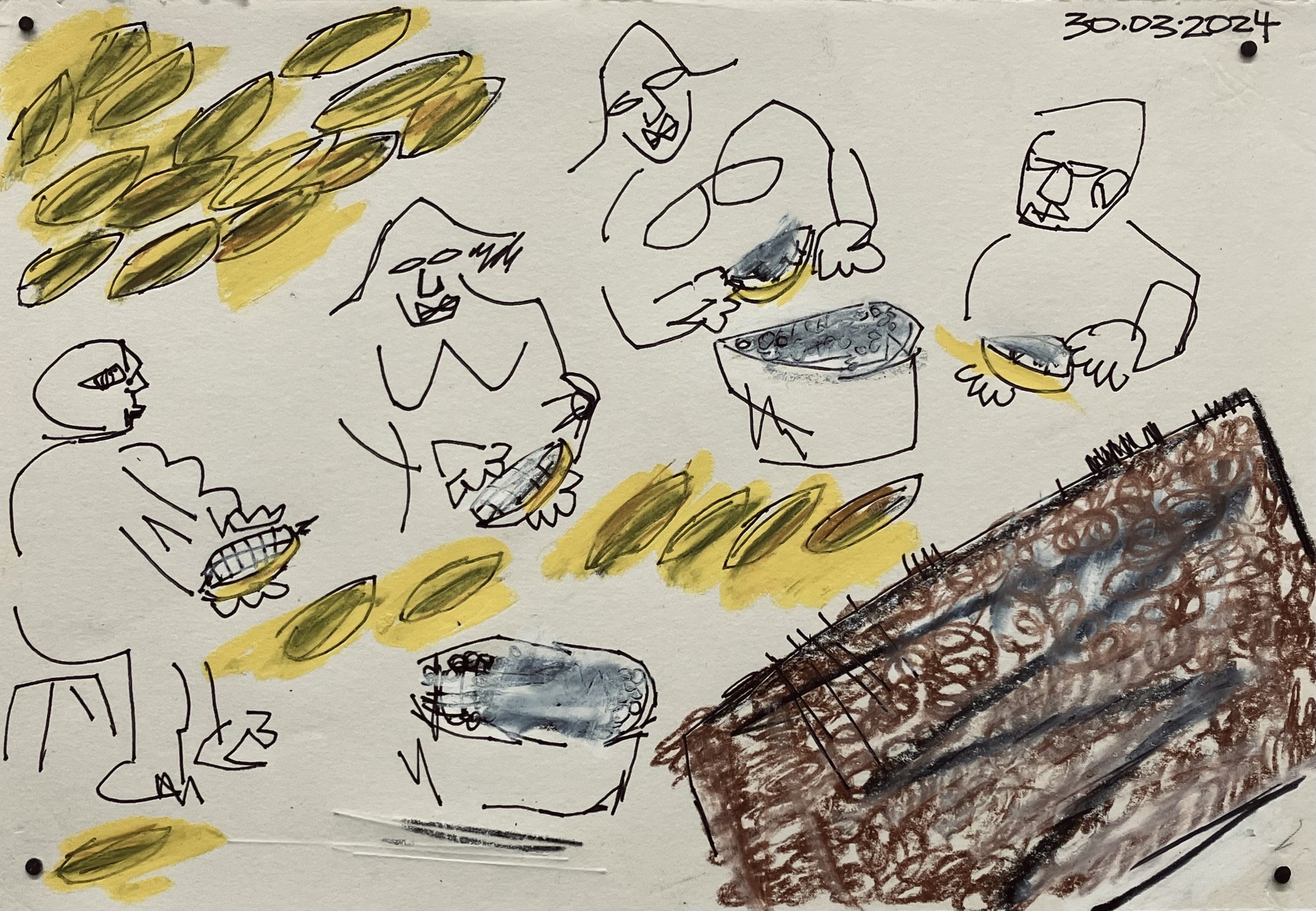 Kokoo Ahata ( Drying Cocoa ) 
25.5 x 17.1 cm 
2024 