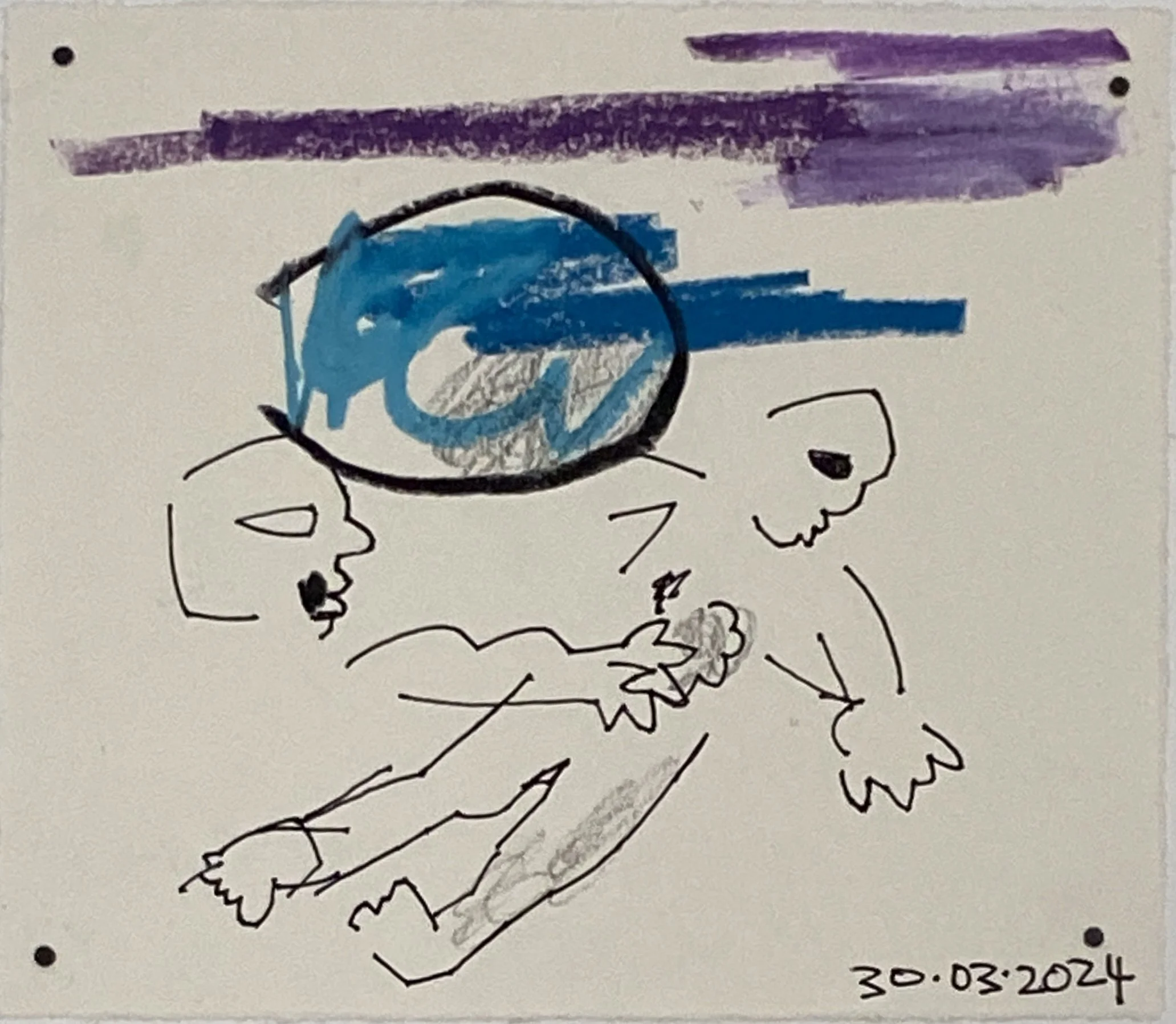 Funu Adwareɛ ( Washing a Dead Body)
17.3 x 15.1 cm 
2024