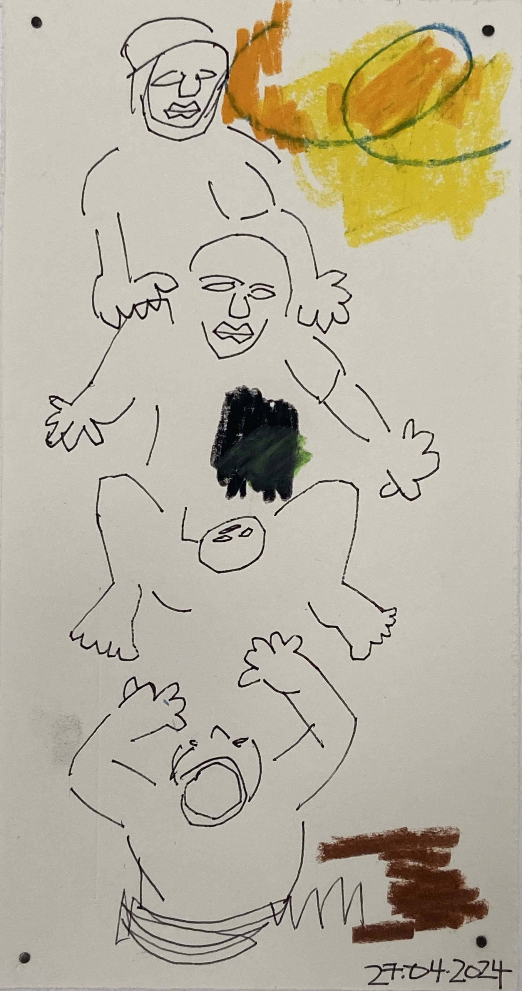 Awoɔ ( Mother in Labour )
27.8 x 14.5 cm 
2024