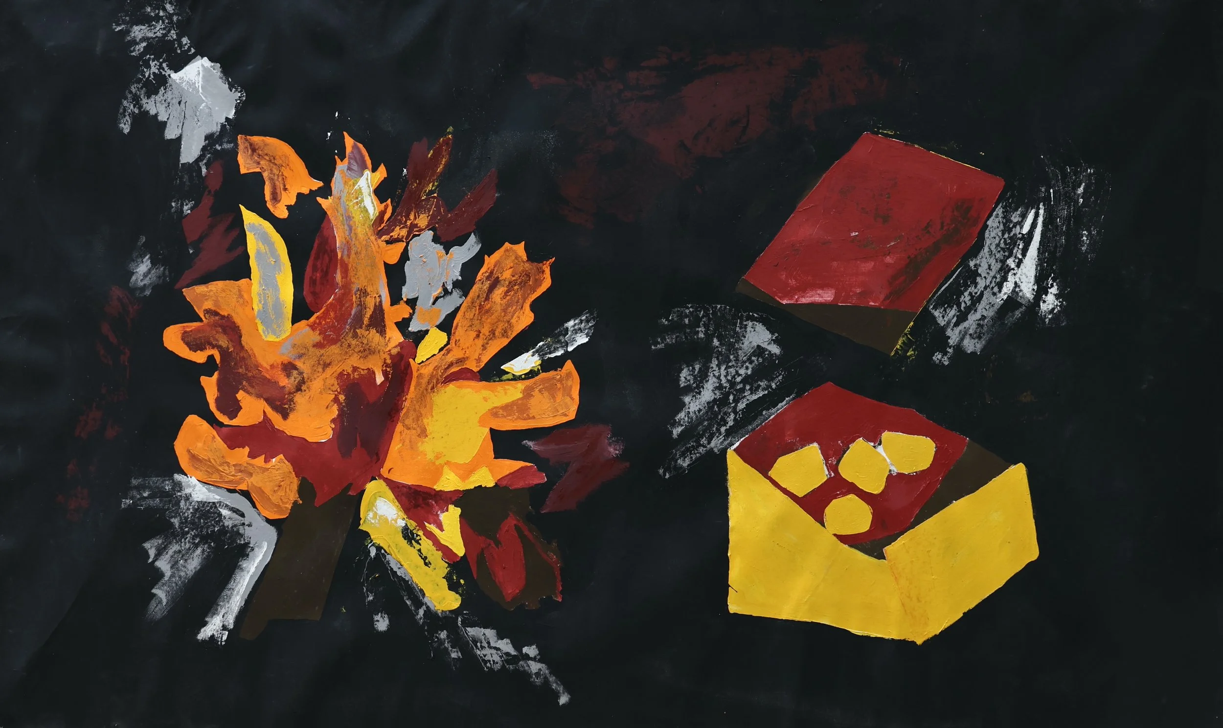 Dzo Kple Sika ( Fire and Gold )
180 x 100 cm 
2026