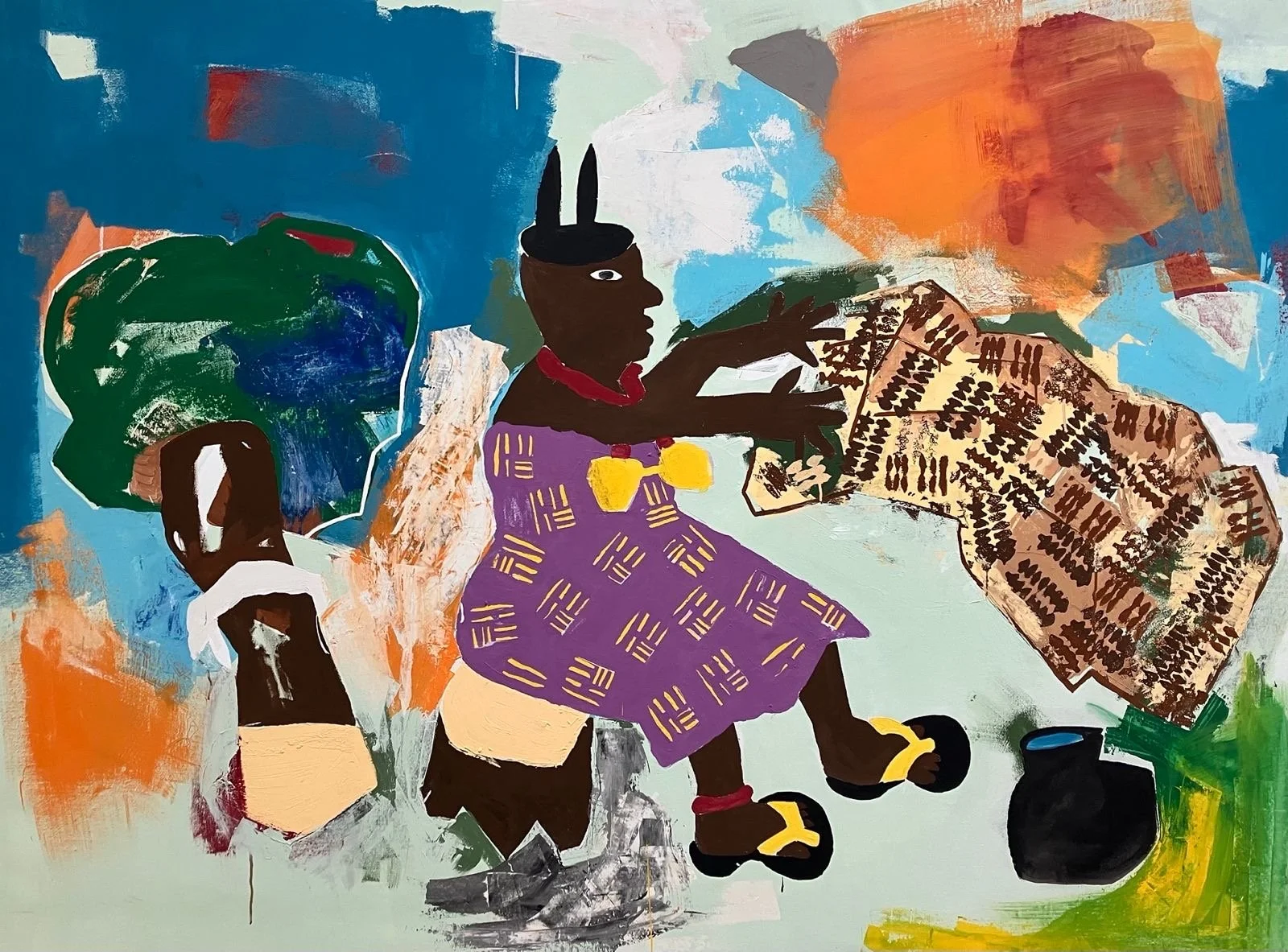 Nana Pokuaa Sikaɛna 
Acrylic on canvas
200 x 160 cm 2025