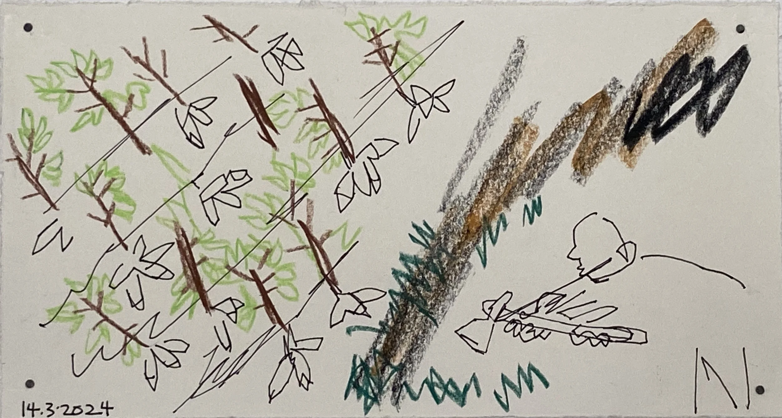 Bankye Kuani ( Cassava Farmer )
14.3 x 26.7 cm 
2024 