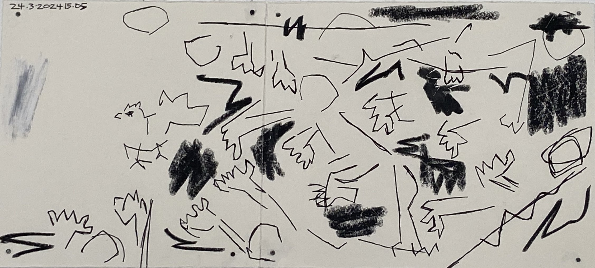 Akokɔ Kyeɛ ( Catching Chicken )
39.7 x 17.8 cm 
2024