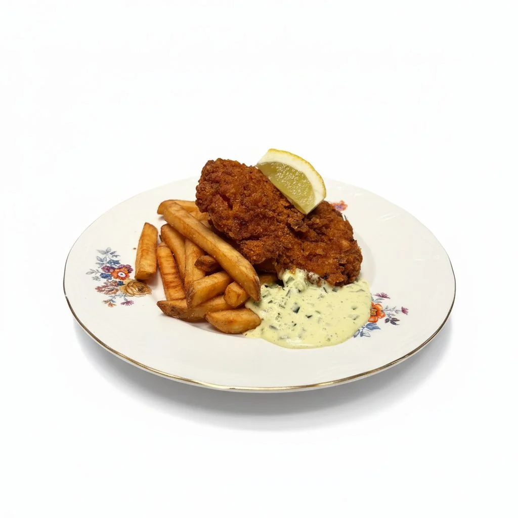 Kanaleike ranskalaisilla ja jalopenomajoneesi