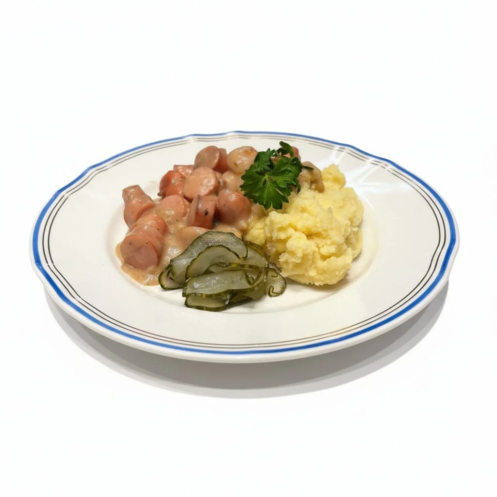 Nakkikastike ja perunamuusi