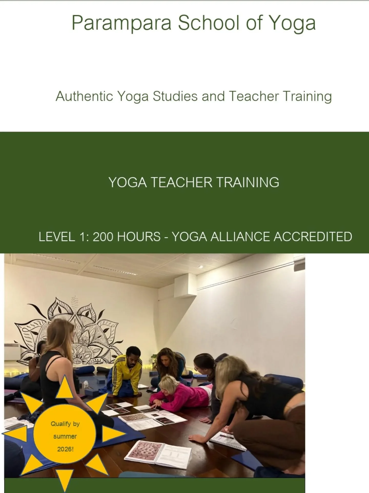 Level 1: 200hour teacher training, from 10th January to 2th May 2026

DM @parampara.school.of.yoga for more information 

#yogateacherintraining