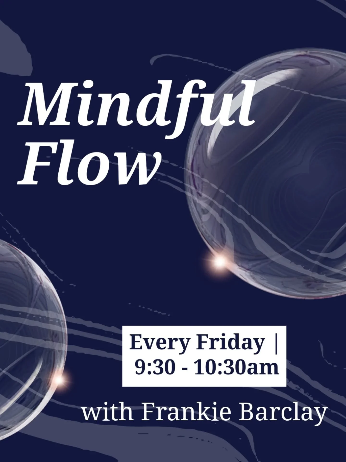 Mindful Flow blends slower-paced vinyasa movement with conscious awareness, creating a grounding, breathing-centred practice that feels like a moving meditation. 

Each posture is guided by the rhythm of your inhale and exhale, building strength and 