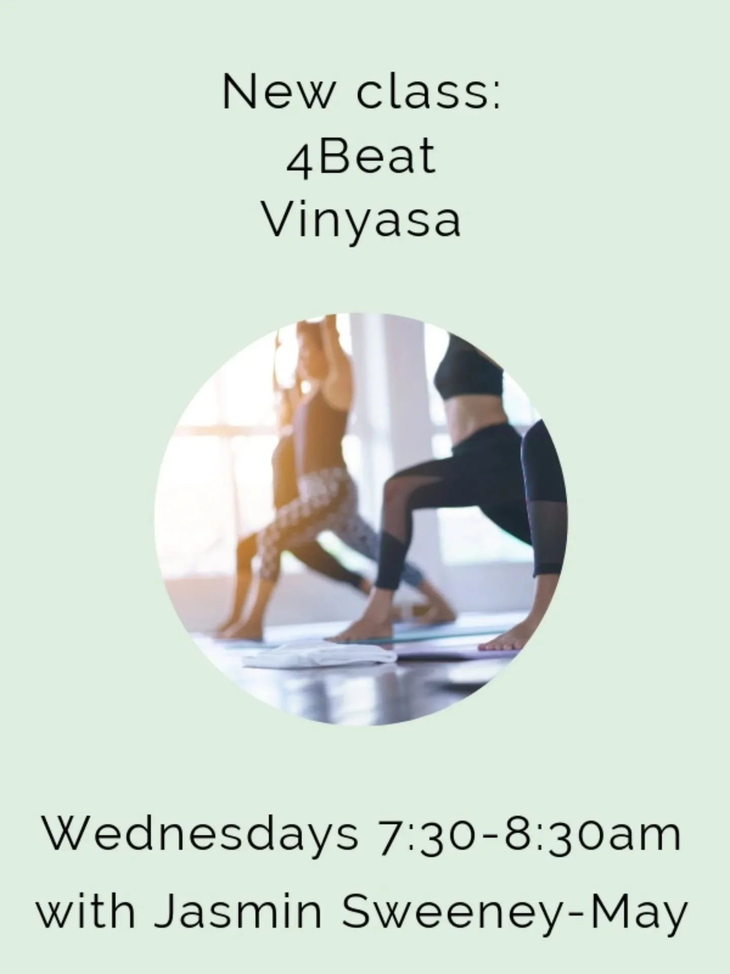 4Beat is a vinyasa yoga practice where the breath is synched to a slow, steady, regular soundtrack, which acts like a metronome. This has the effect of creating flow state - a moving meditation. The rhythm is consistent and grounding, never heavy or 