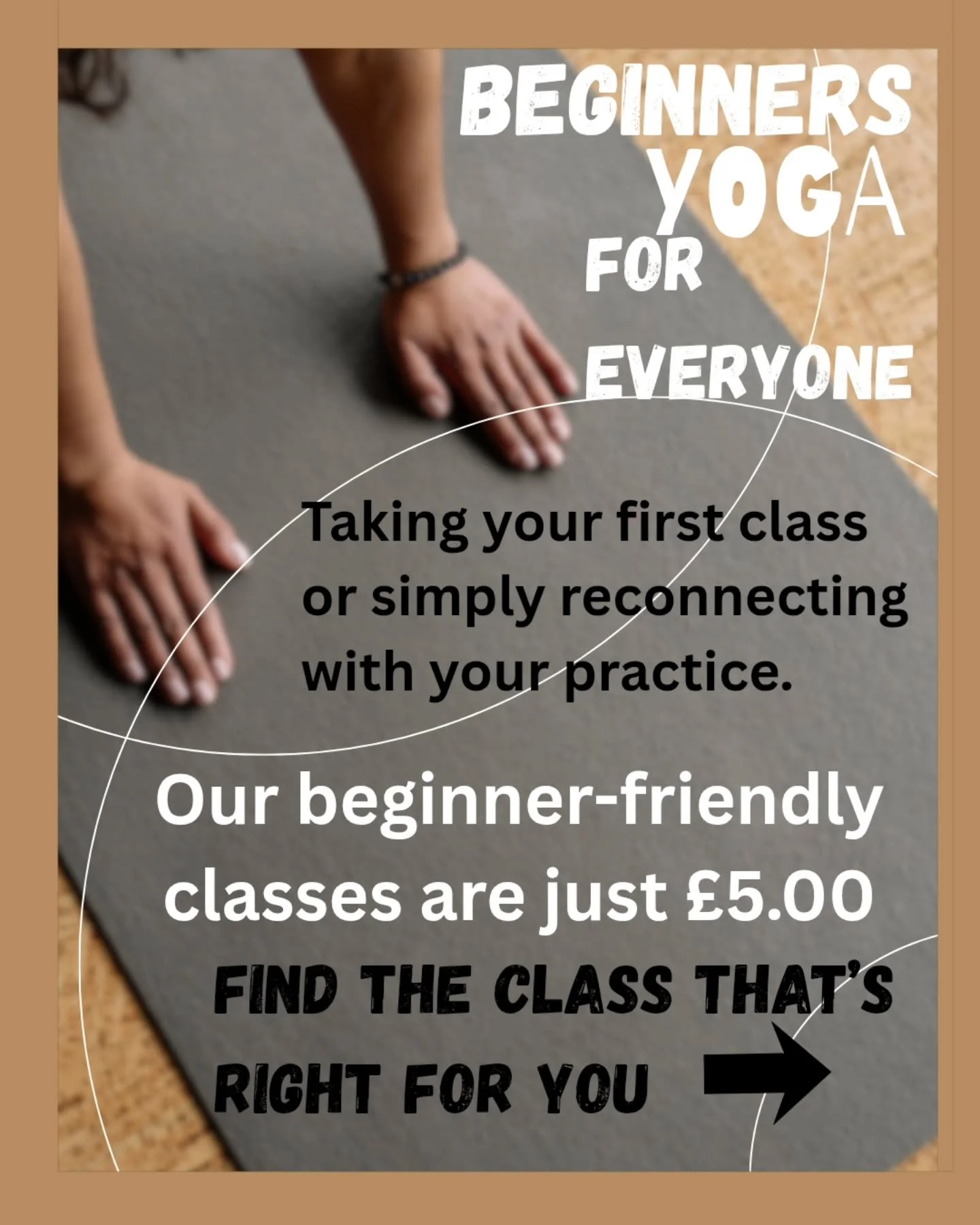 Thinking about trying yoga? 
Why not start with us?

We&rsquo;re highlighting four of our beginner-friendly community classes&nbsp; in a welcoming space where you can learn, move, breathe and build confidence in your practice.

Whether you&rsquo;re c