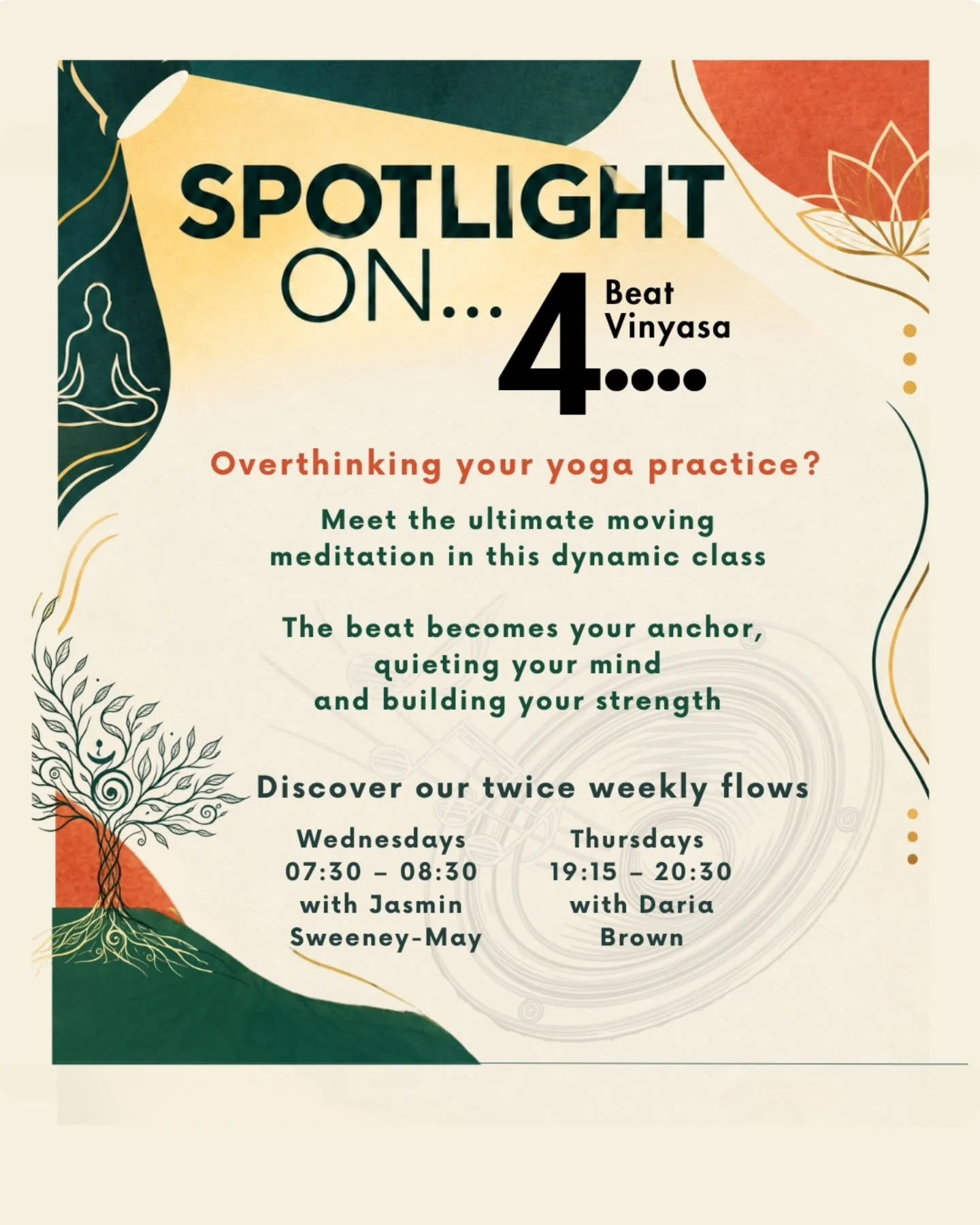 HAVE YOU TRIED&hellip; 4-BEAT VINYASA? 

This month at Dragonfly, we&rsquo;re putting the spotlight on 4-Beat Vinyasa. 

A dynamic, breath-led practice combining movement, rhythm and flow &mdash; helping you build strength, move with intention and le
