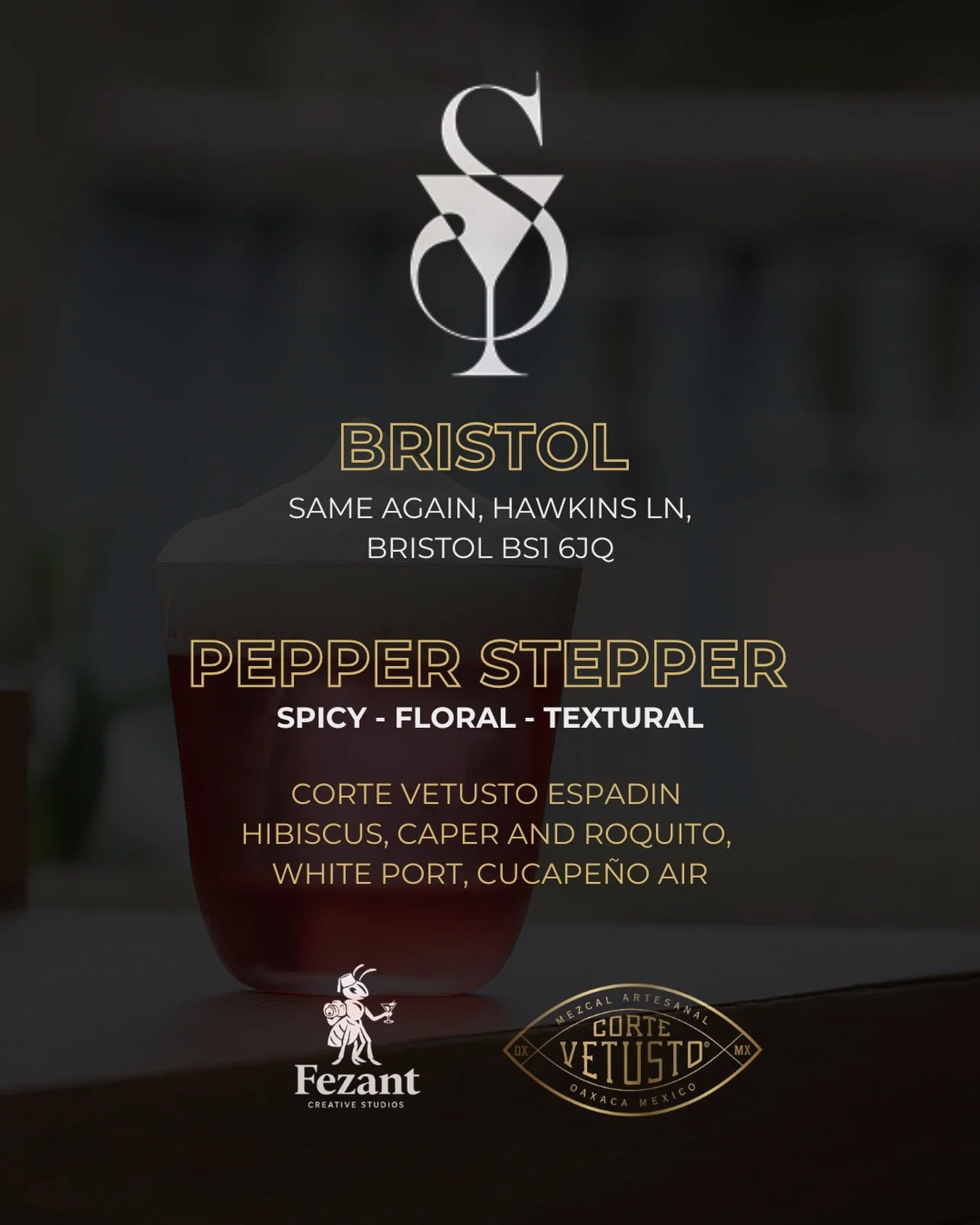 @same.again.bristol x @vetustomezcal x @fezant.creative 

Super clean sipper with amazing views and epic team, head over to Same Again asap! But definitely in May to try this delicious cocktail! 

#spiritofthepuma #cortevetusto #sameagain