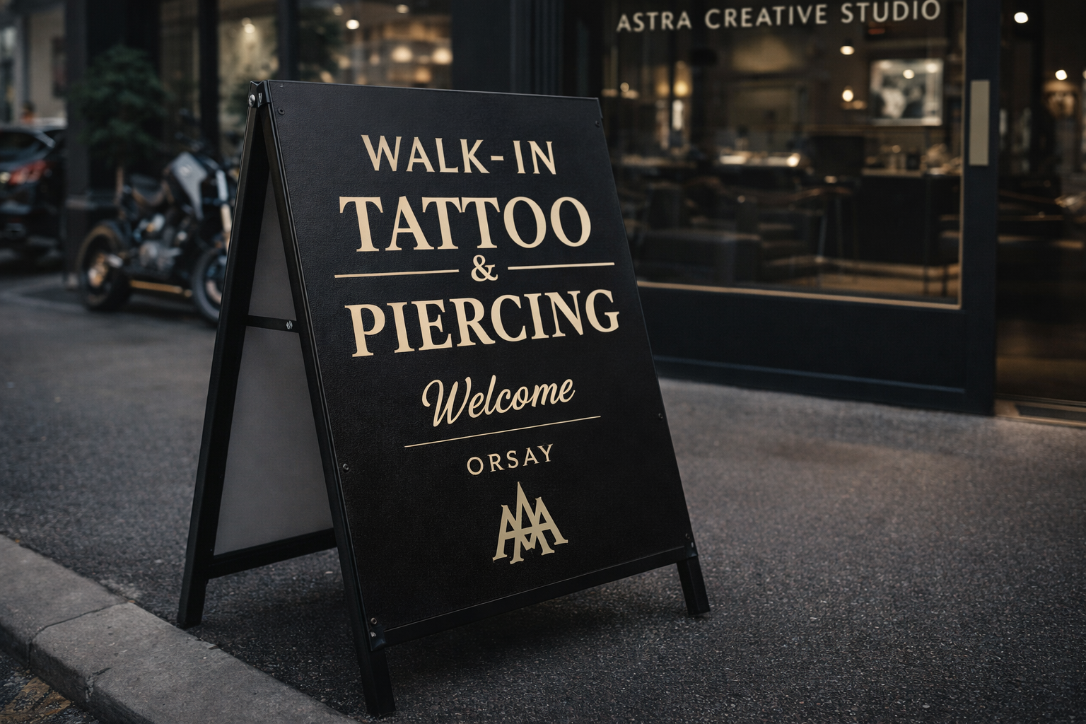 Walk-in tatouage &amp; piercing à Orsay : venir sans rendez-vous chez Astra Creative Studio